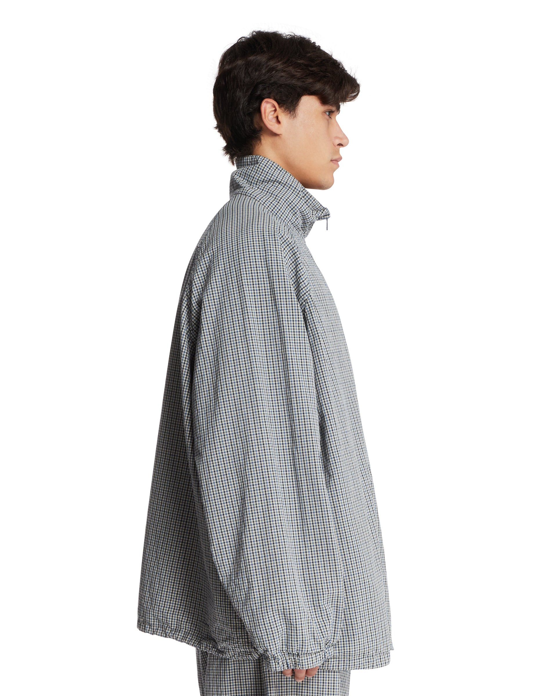 Blue Checkered Zip Jacket - 5