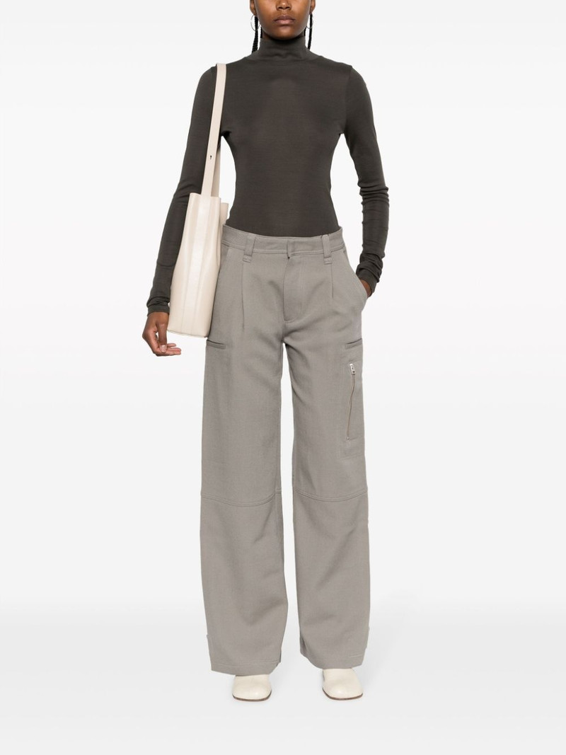 AMI Paris wide-leg virgin-wool trousers outlook