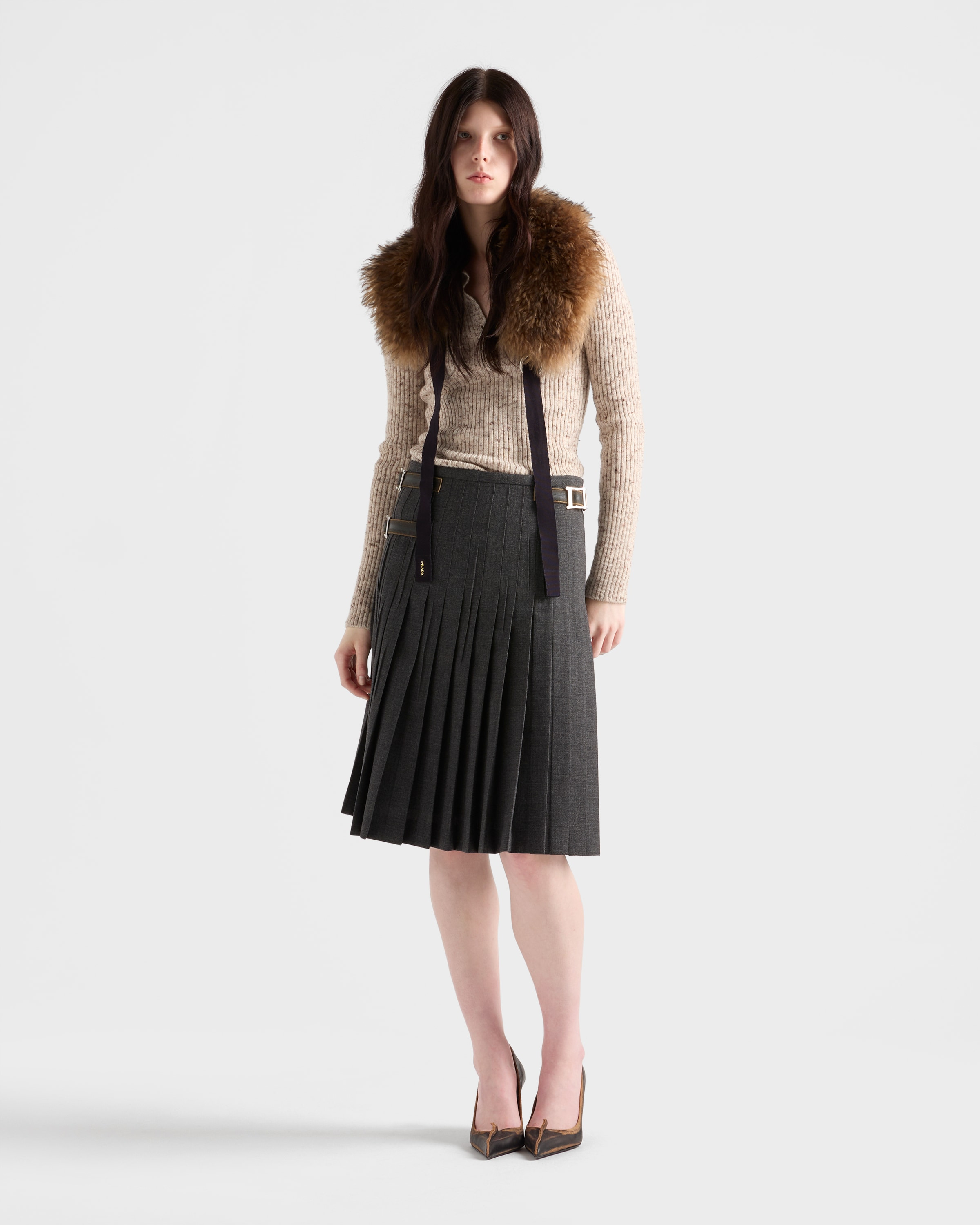 Wool and linen polo sweater - 2