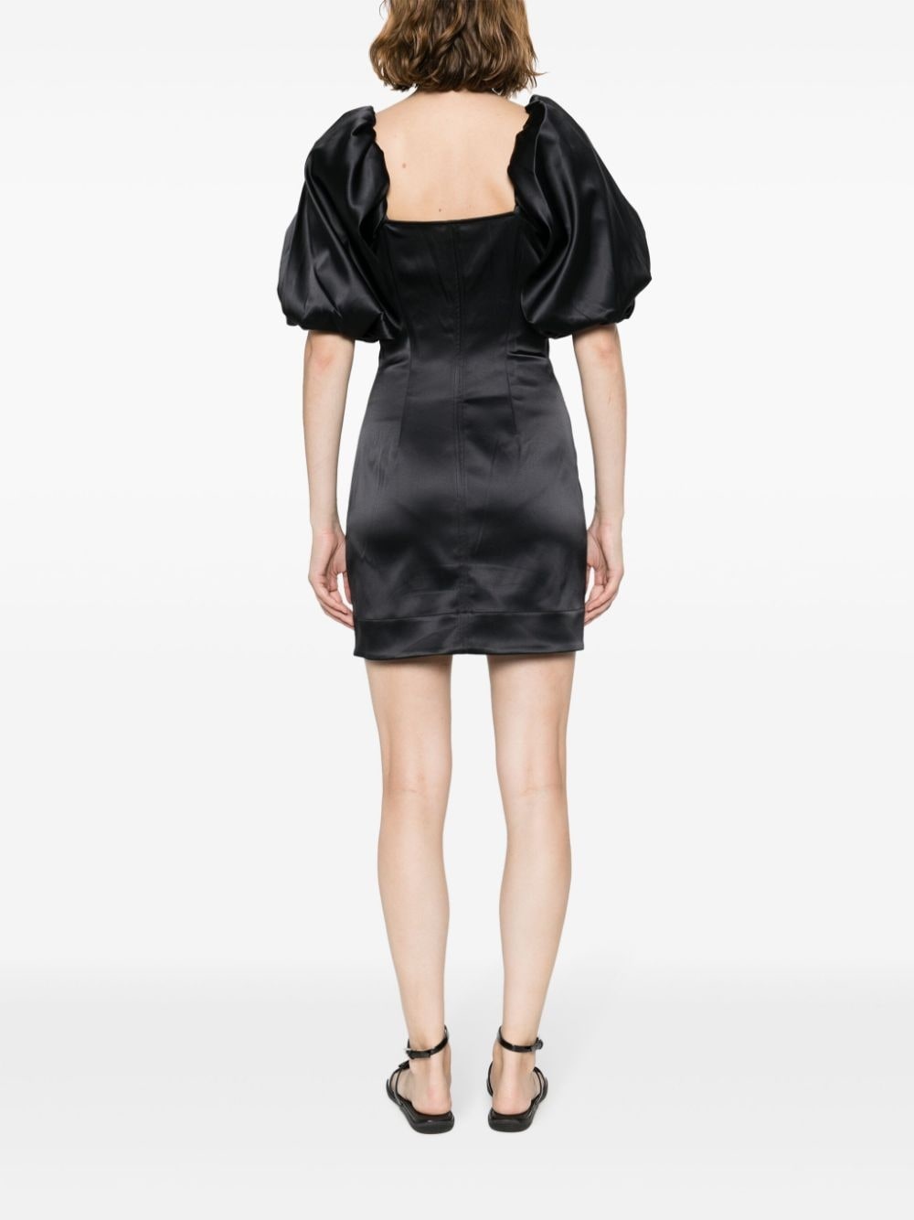 bow-detail satin minidress - 4