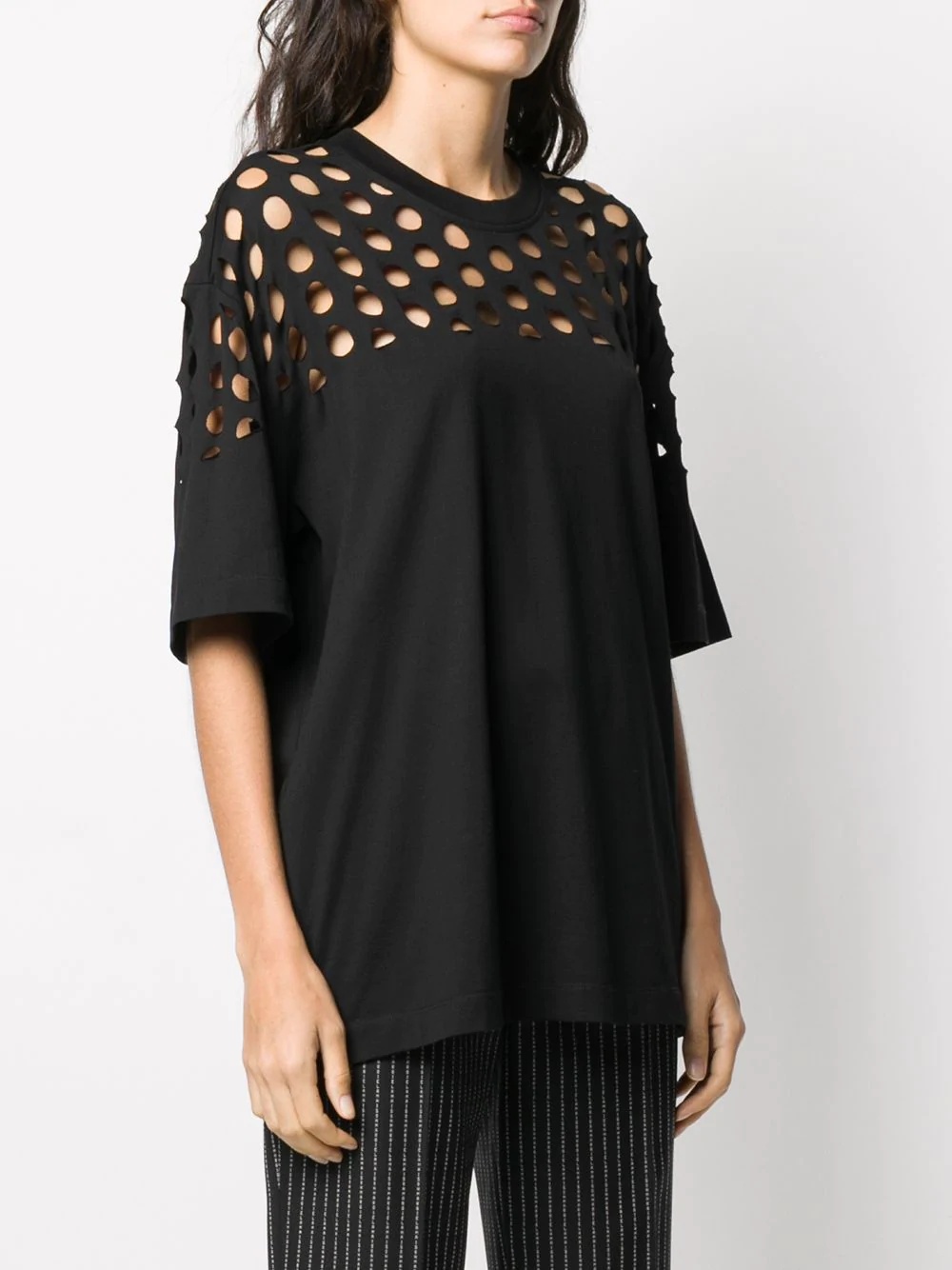 perforated oversized T-shirt - 3