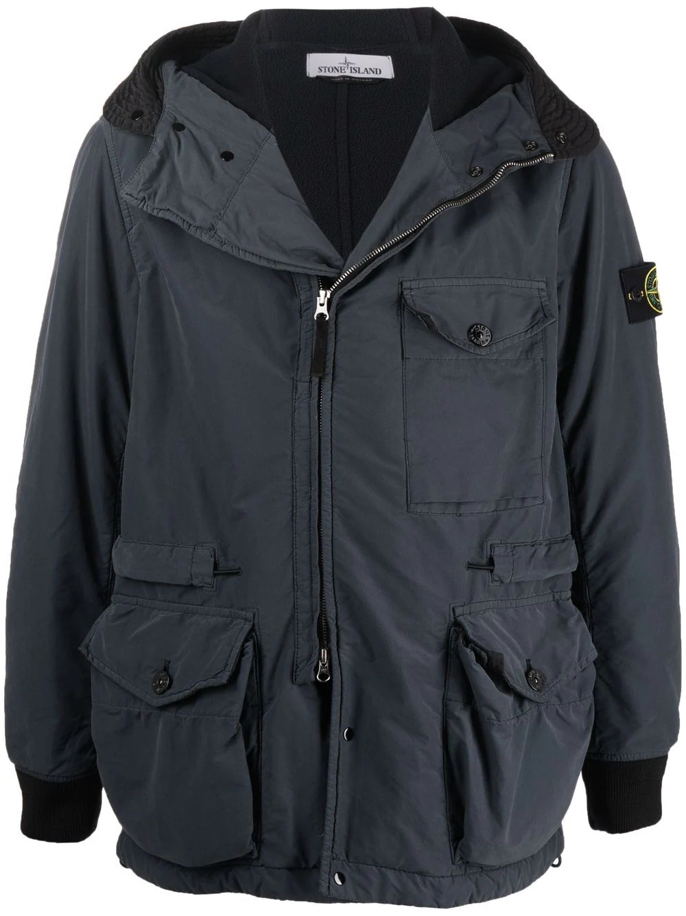 multi-pocket hooded jacket - 1