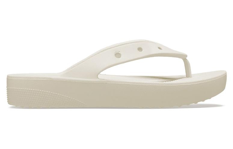 (WMNS) Crocs Classic Platform Flip (Beige) 207714-2Y2 - 3