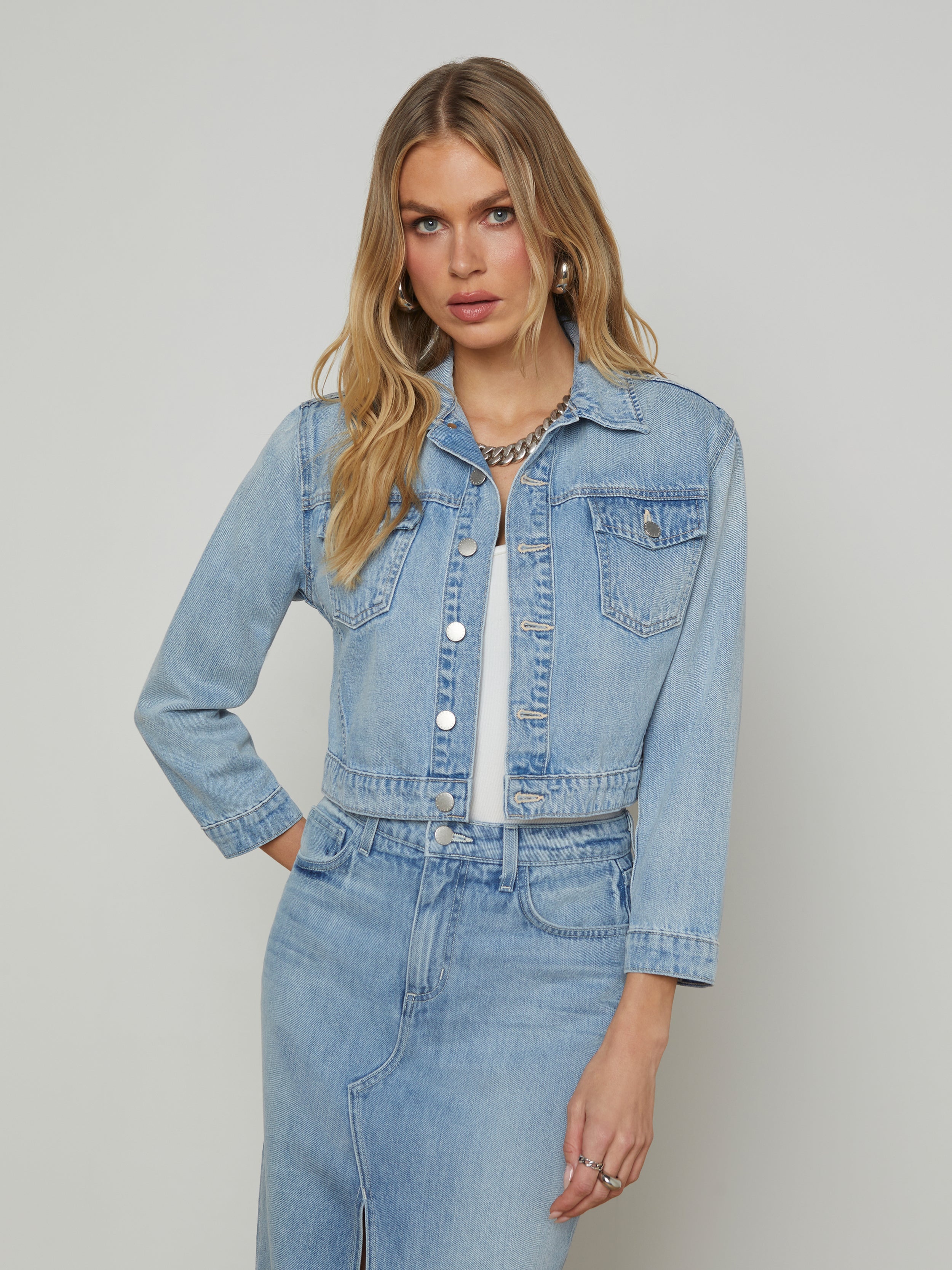 Koda Cropped Denim Jacket - 2