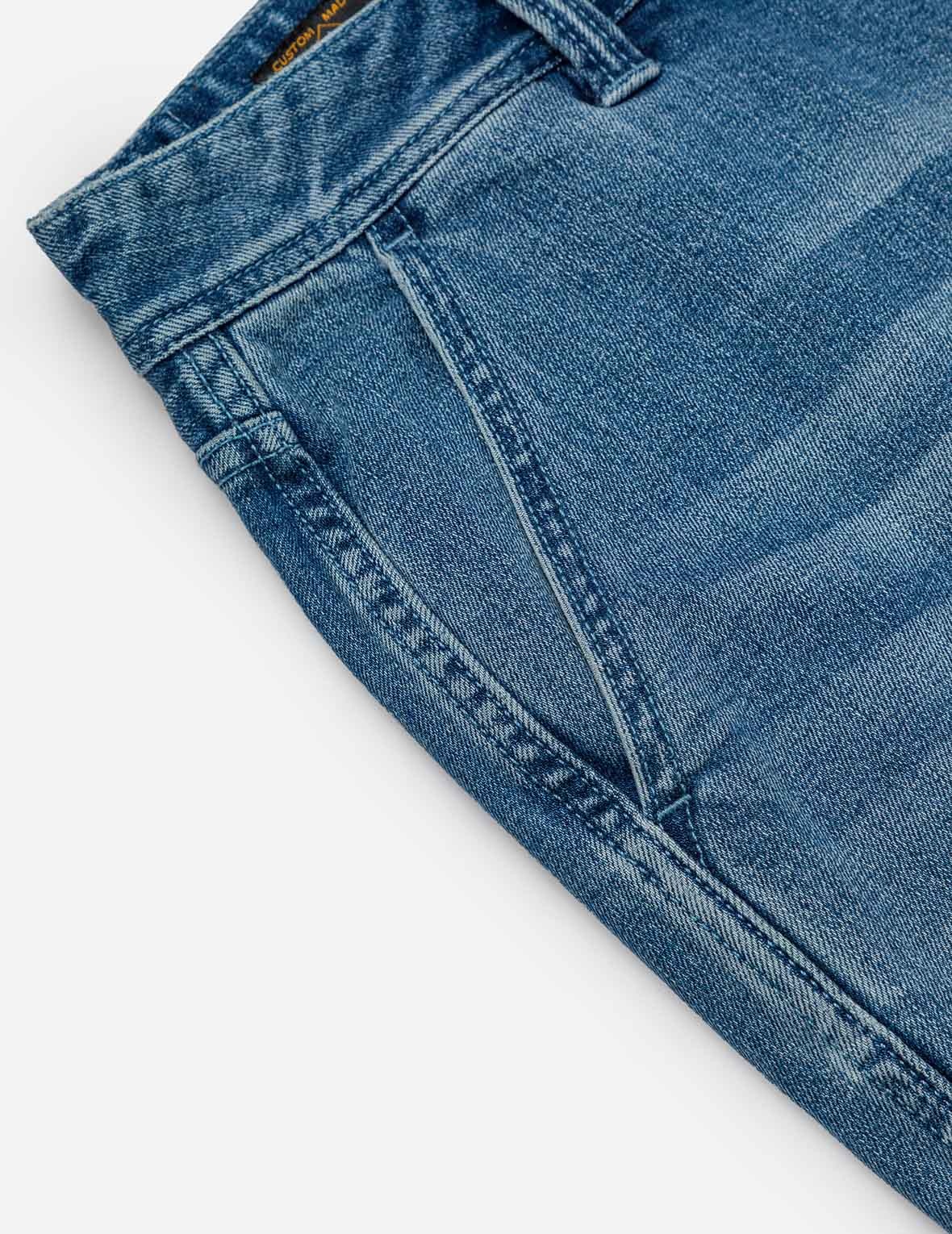 Seagull and Logo Print Loose Fit Denim Joggers - 9