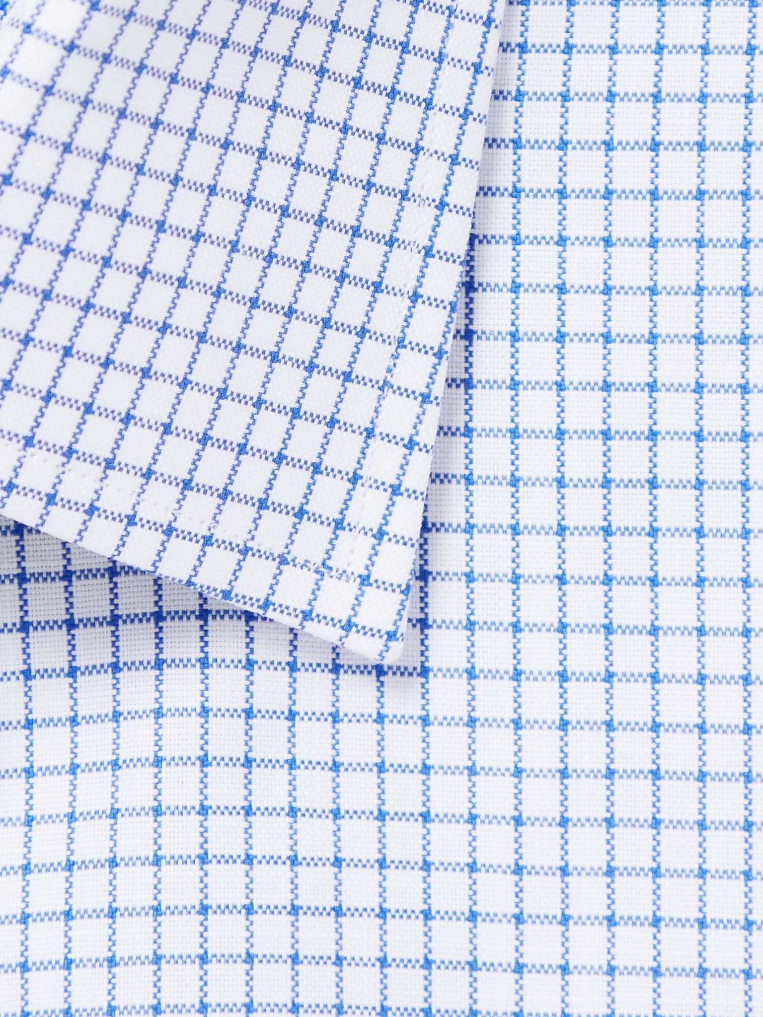 Slim-Fit Cutaway-Collar Checked Cotton Shirt - 2