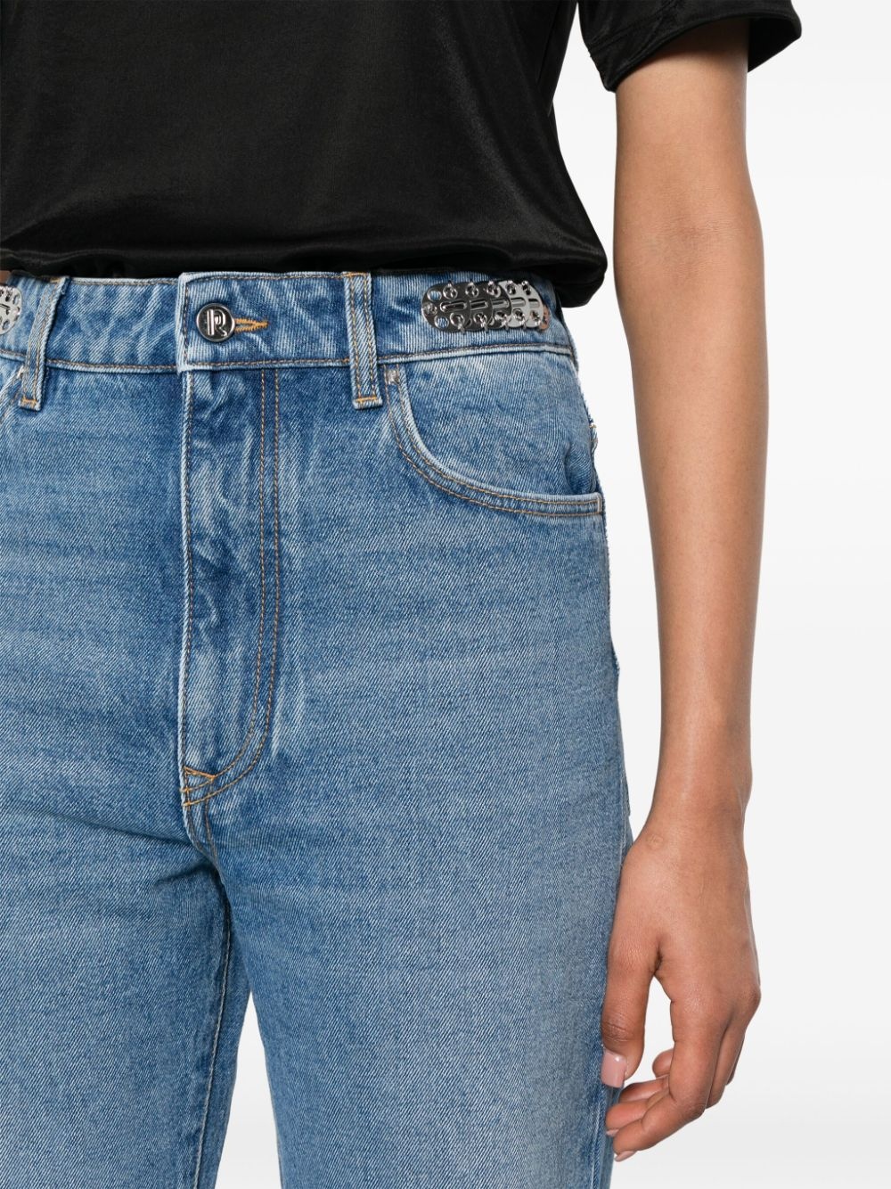 Signature high-rise straight-leg jeans - 5