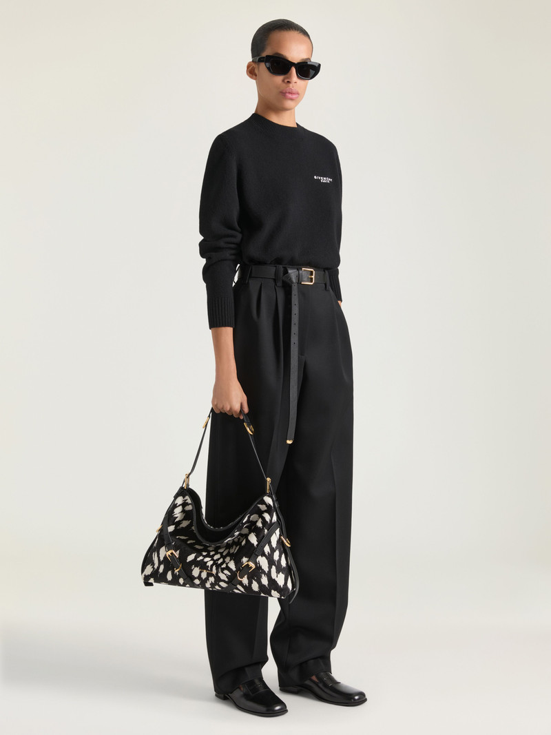 Givenchy MEDIUM VOYOU BAG IN PONY EFFECT LEATHER WITH ANIMAL PRINT outlook