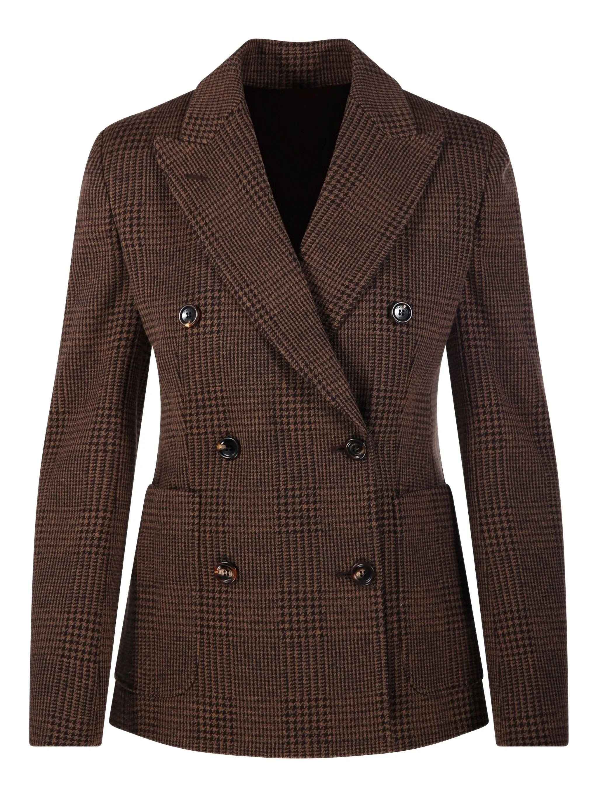 Max Mara Check Double-breasted Blazer - 1