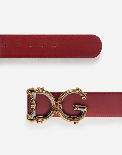 Dolce & Gabbana Calfskin belt with logo outlook