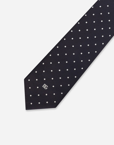 Dolce & Gabbana 8-cm silk jacquard blade tie with DG logo outlook
