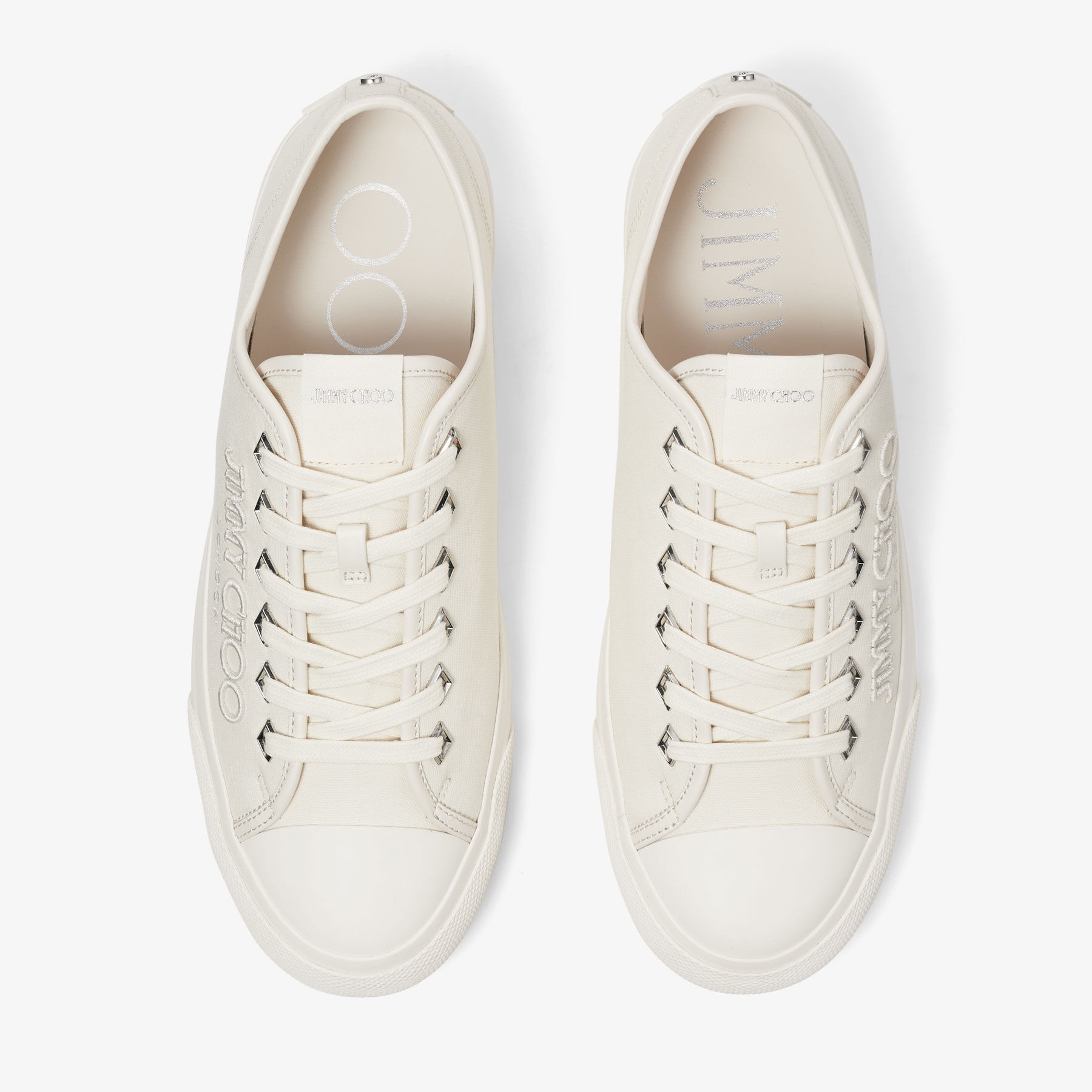 Palma/M
Latte Canvas Low-Top Trainers with Embroidered Logo - 4
