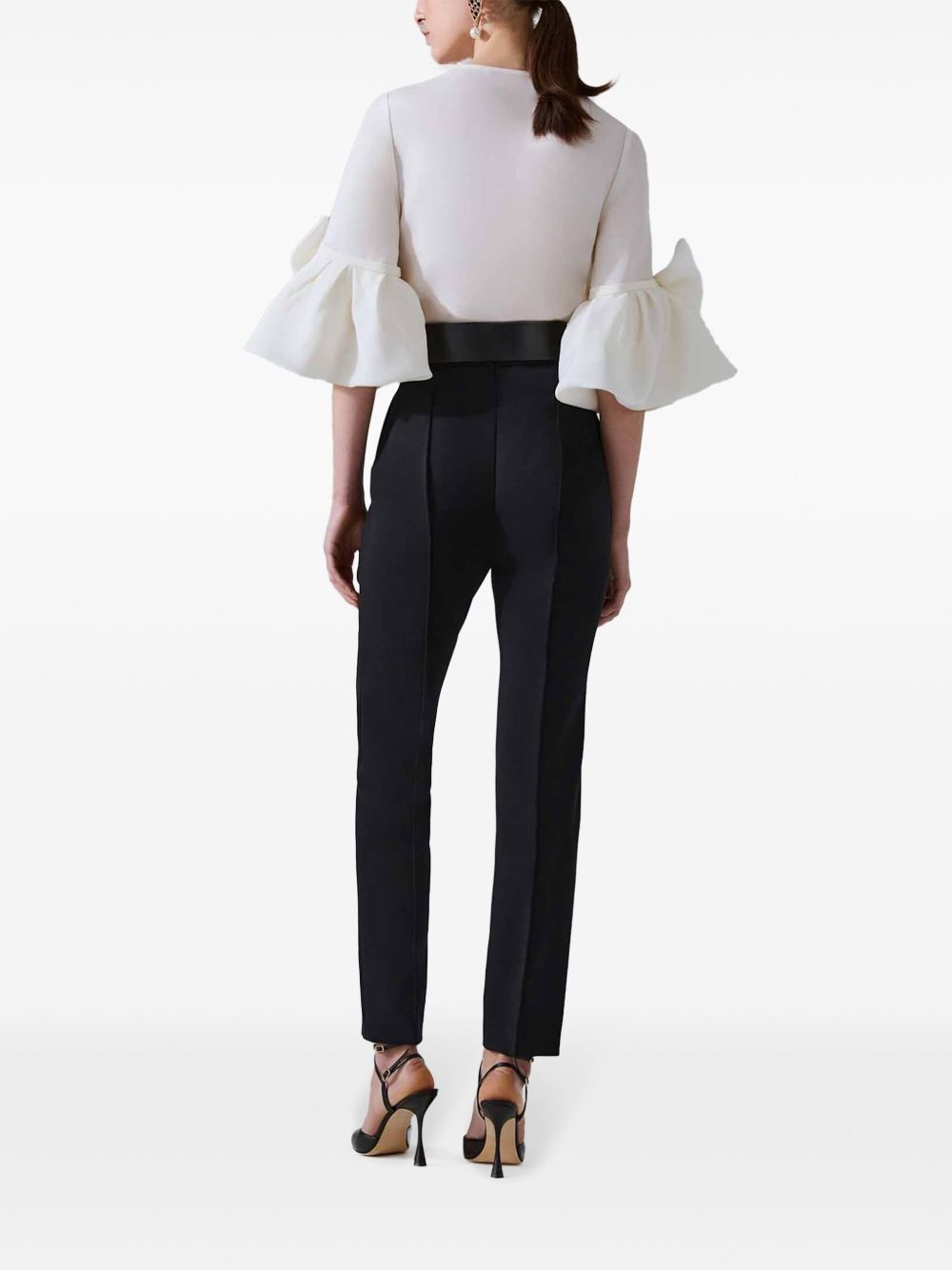high-waisted skinny-cut trousers - 3