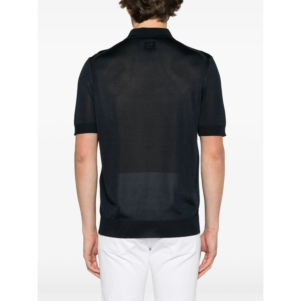 Fendi Blue Polo Shirts Men - 4