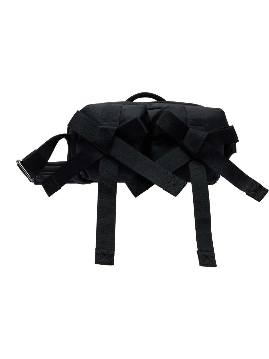 Black Beaded Classic Bow Crossbody Bag - 1