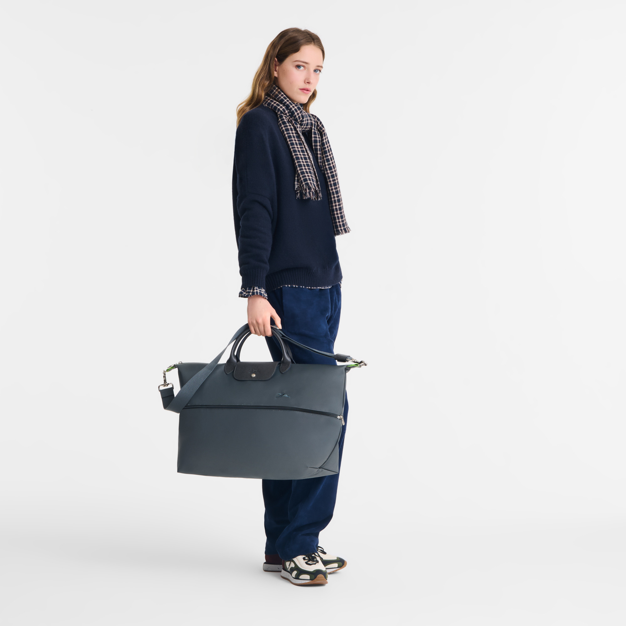 Le Pliage Green Travel bag expandable Graphite - Recycled canvas - 6