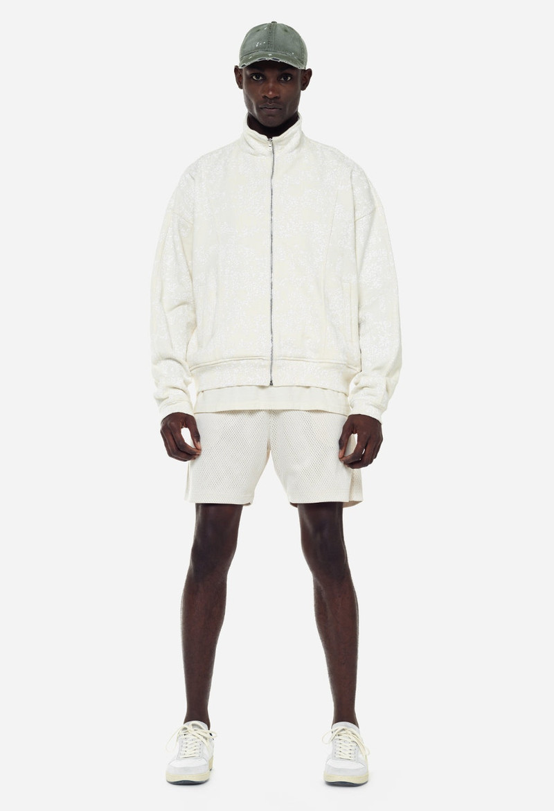 John Elliott COATED TERRY STAND COLLAR FULL-ZIP outlook