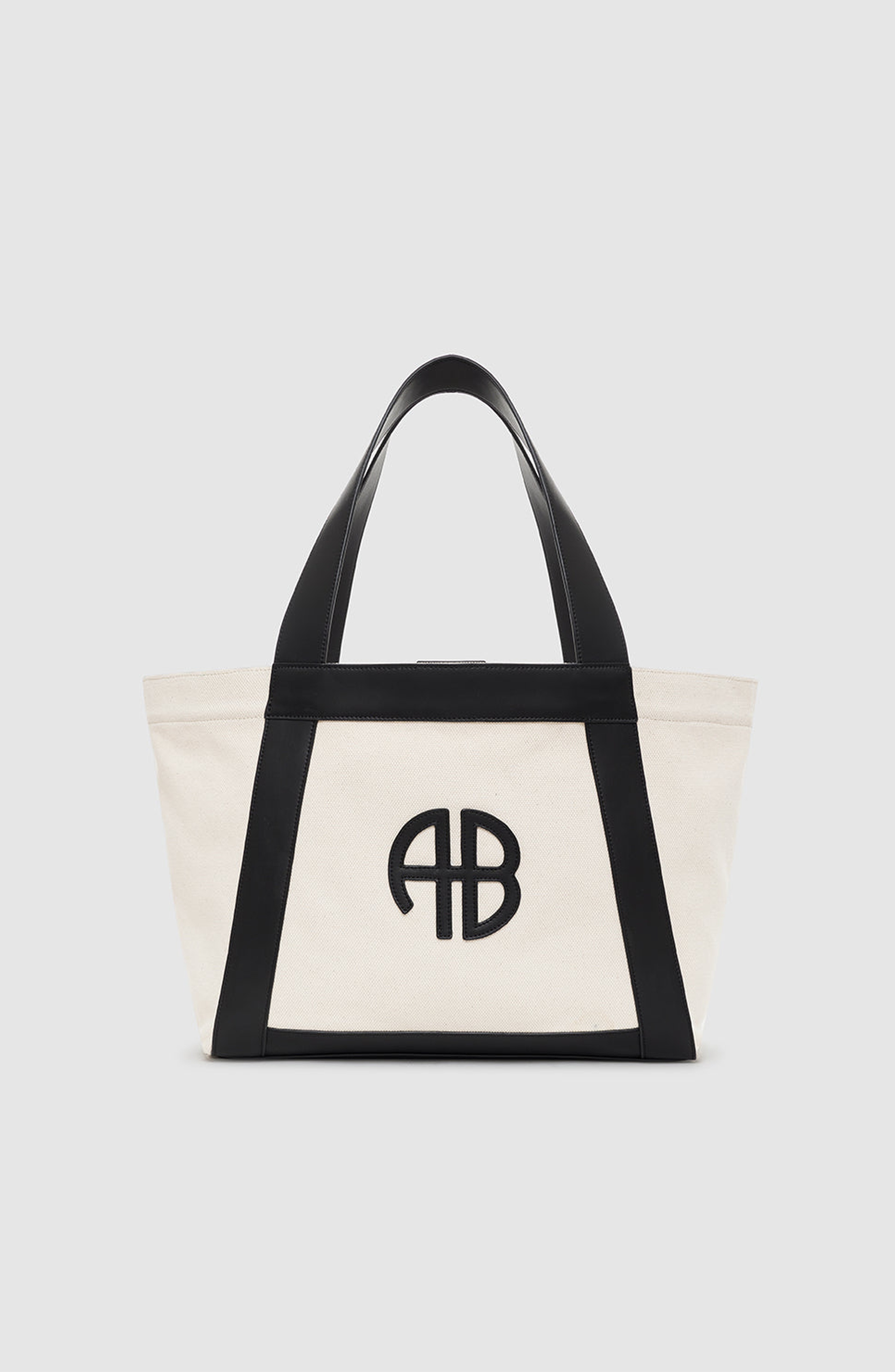 ANINE BING Cara Tote in Natural Canvas /Black at Nordstrom - 6