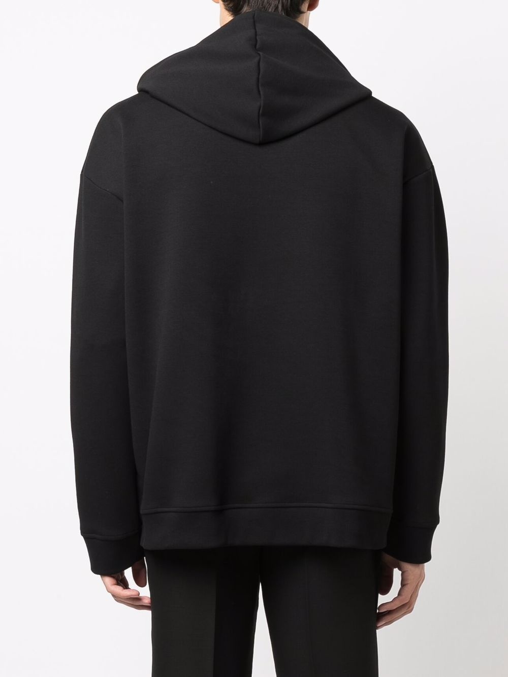 V cut-out relaxed-fit hoodie - 4