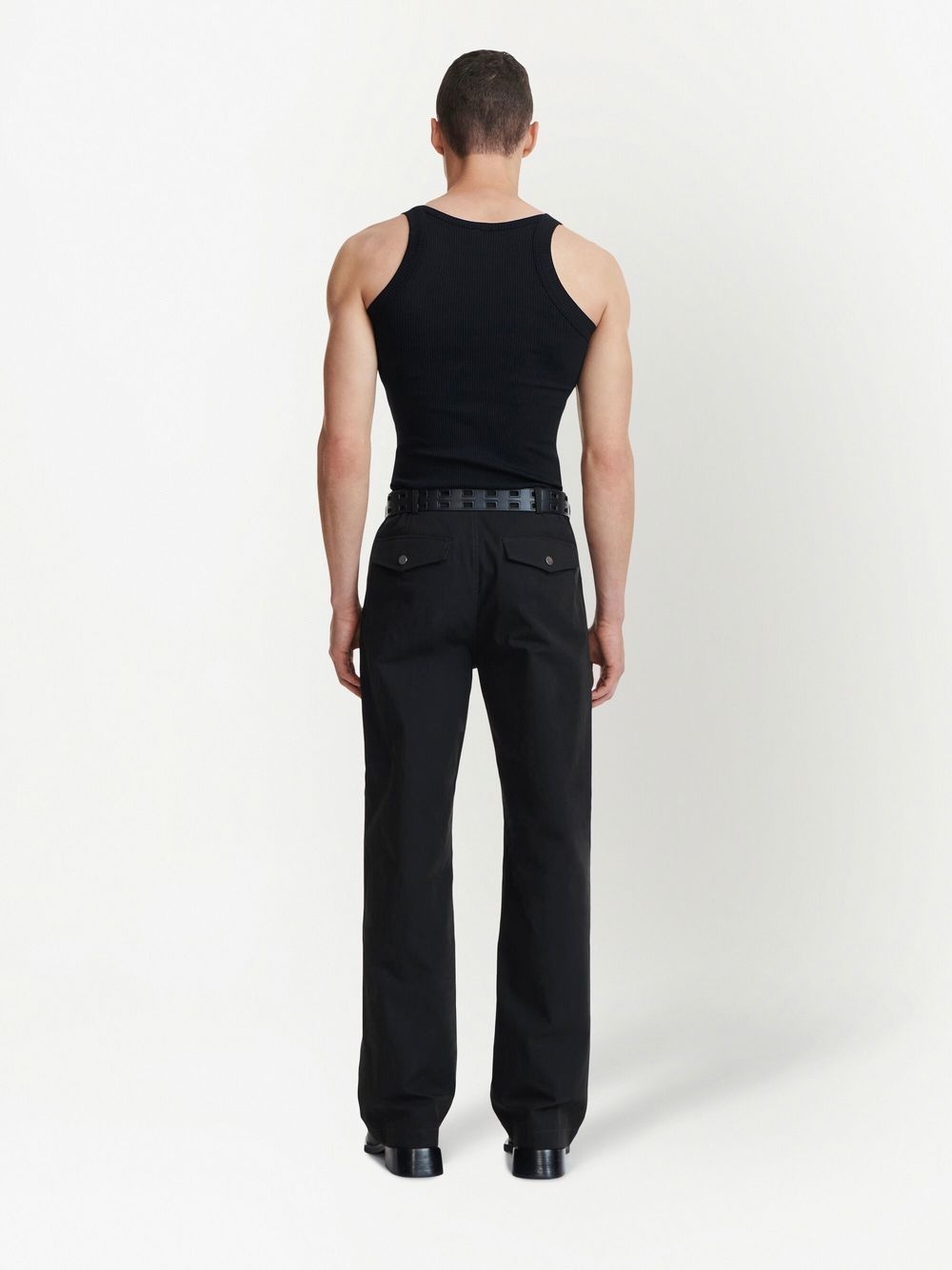 multi-pocket straight-leg trousers - 4