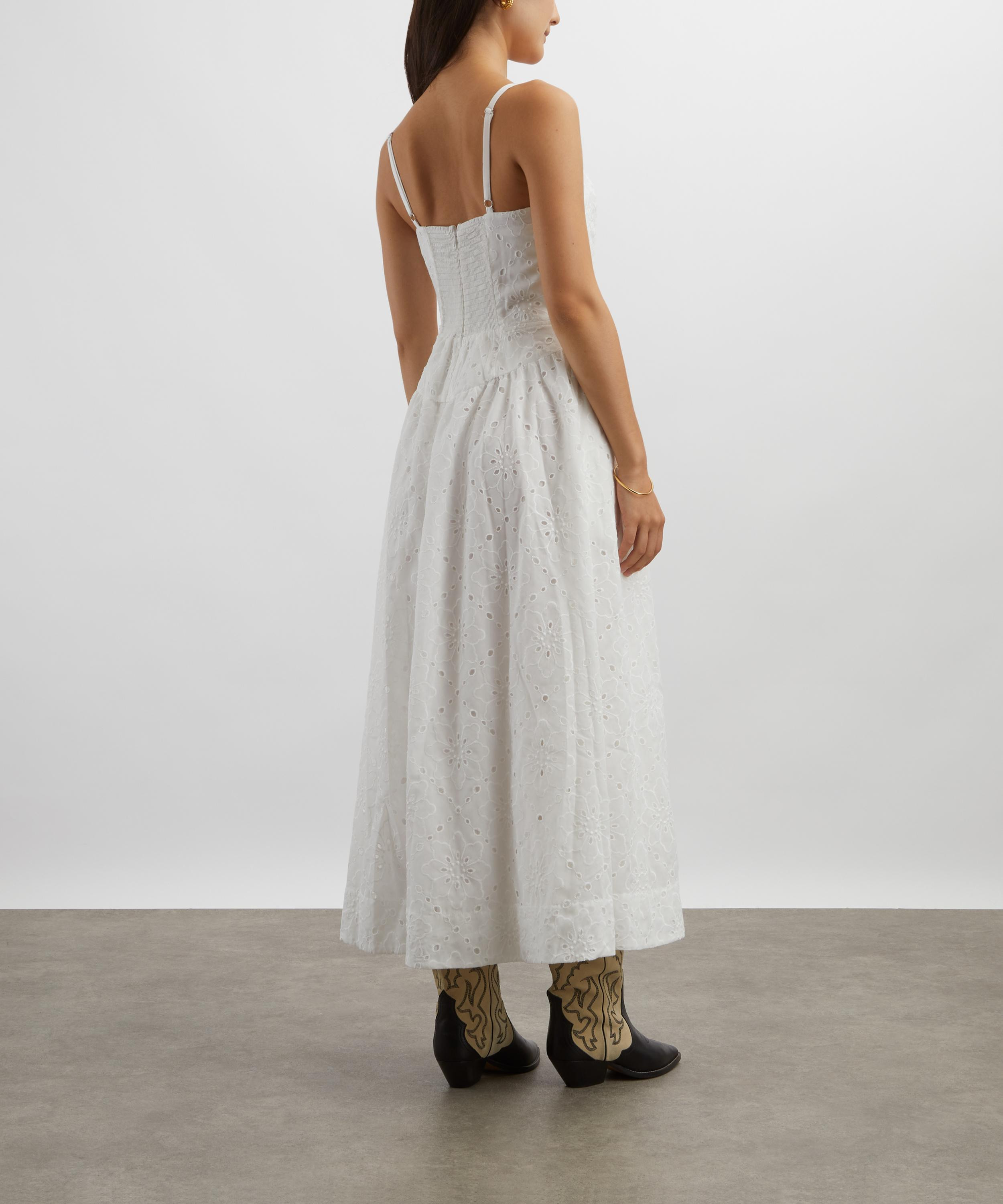 Katarin White Broderie Anglaise Dress - 4