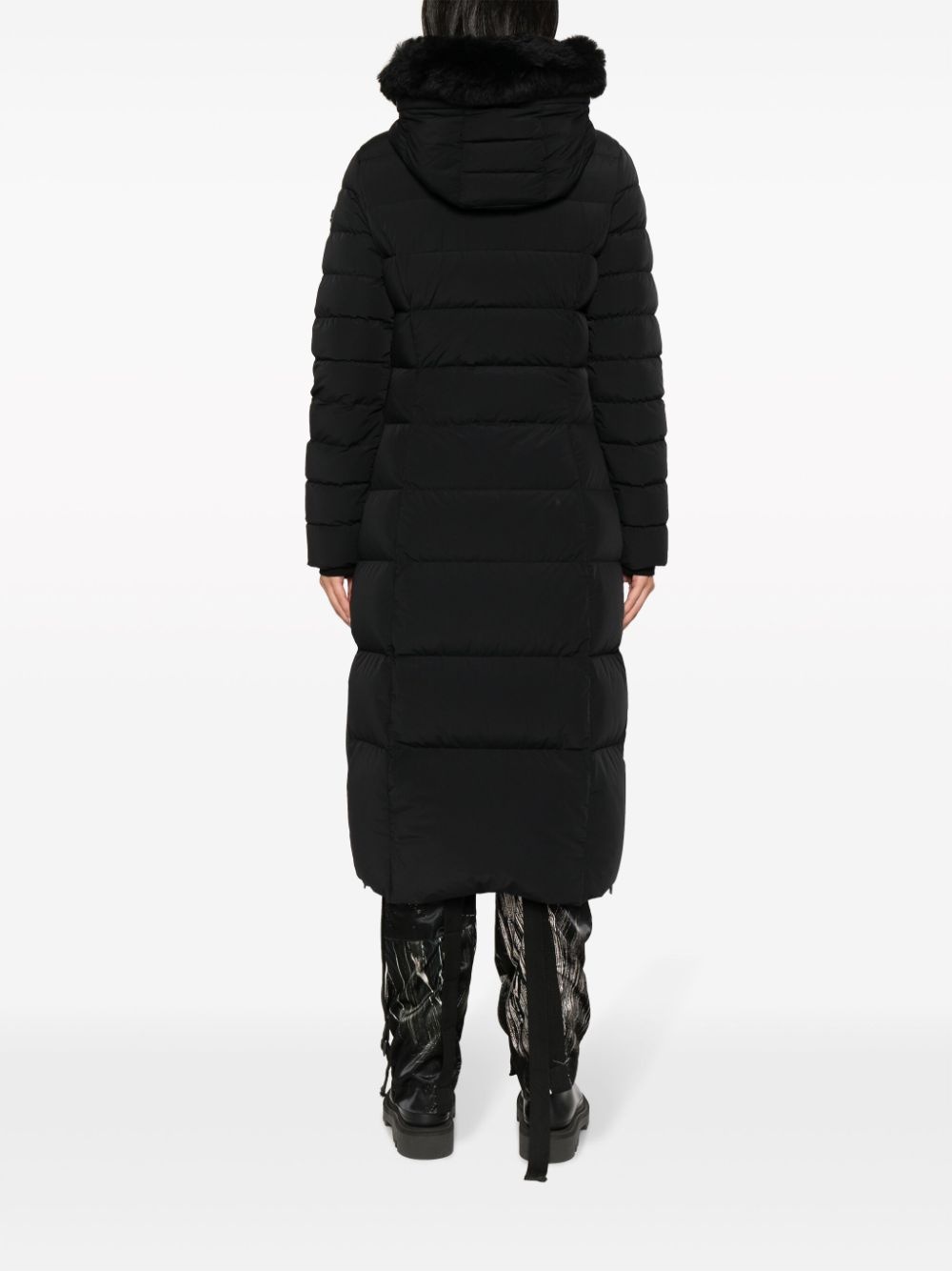 faux-fur hooded padded coat - 3