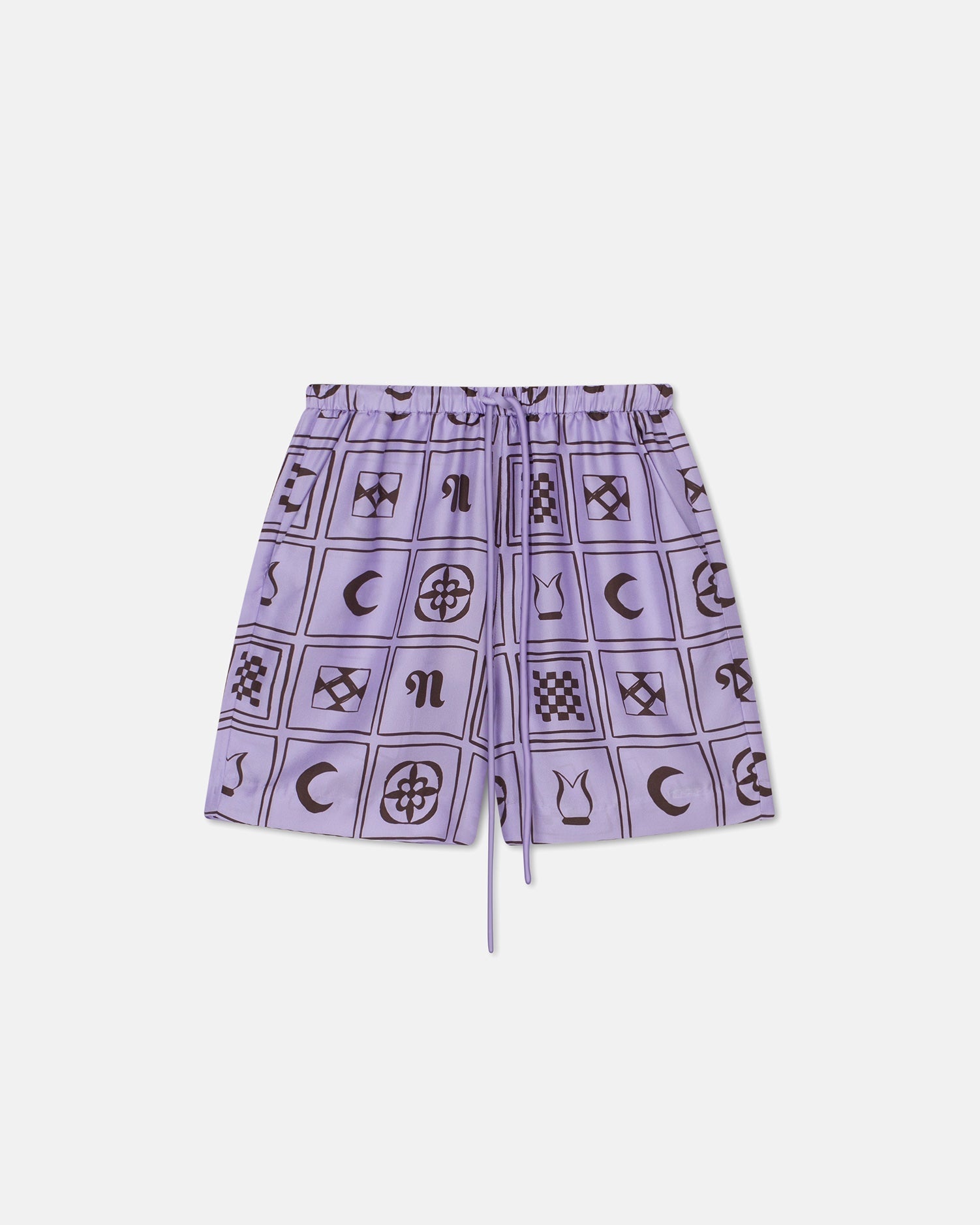 Printed Silk-Twill Shorts - 4