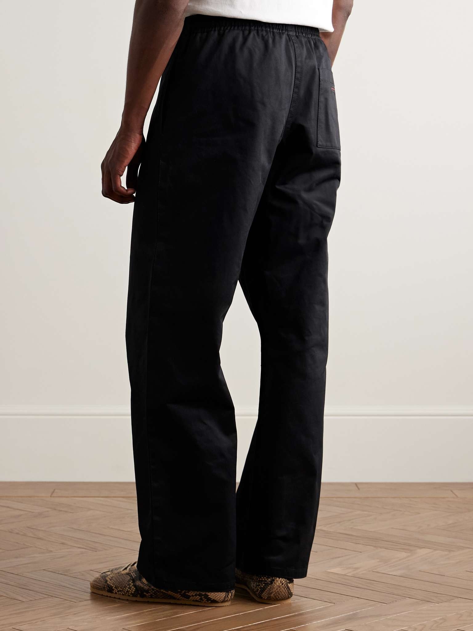 Straight-Leg Cotton-Gabardine Trousers - 4