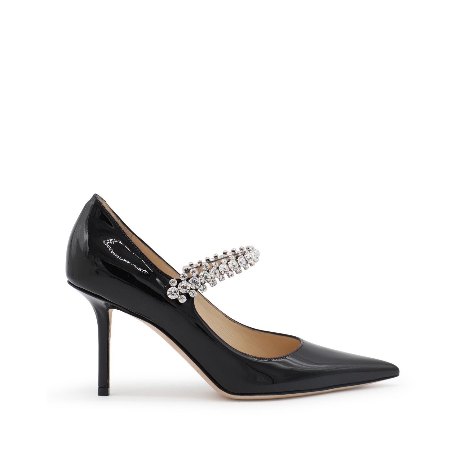 BLACK LEATHER BING 85 PUMP - 1