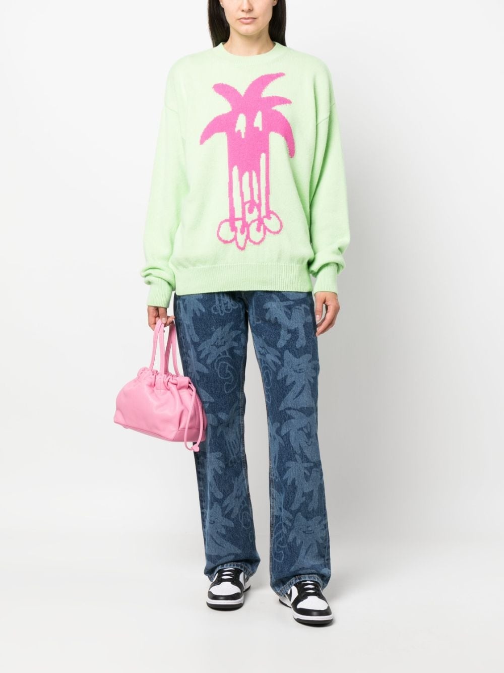 Palmity palm tree-print jeans - 2