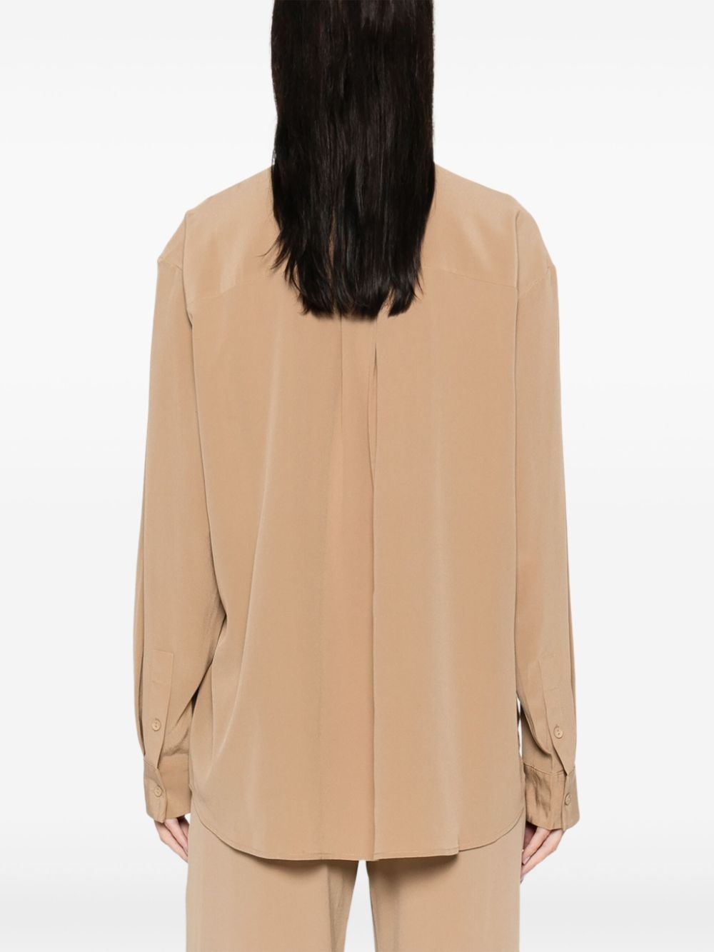 longsleeved silk shirt - 4