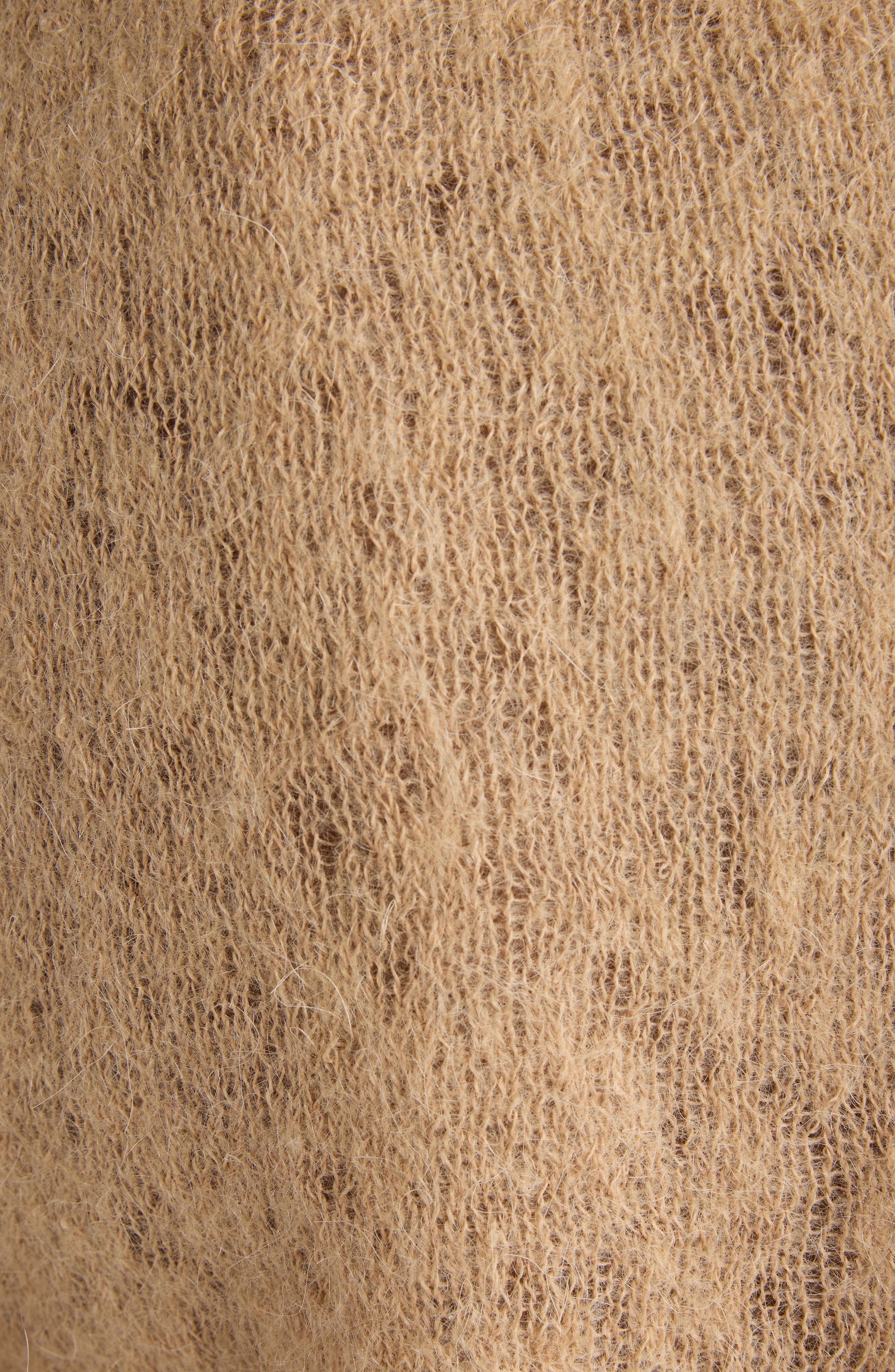 Acne Studios Kahoo Overwashed Mohair Blend Cardigan in Beige at Nordstrom - 6