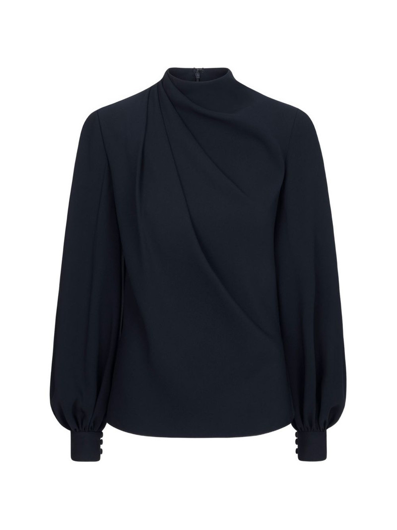 draped georgette blouse 1