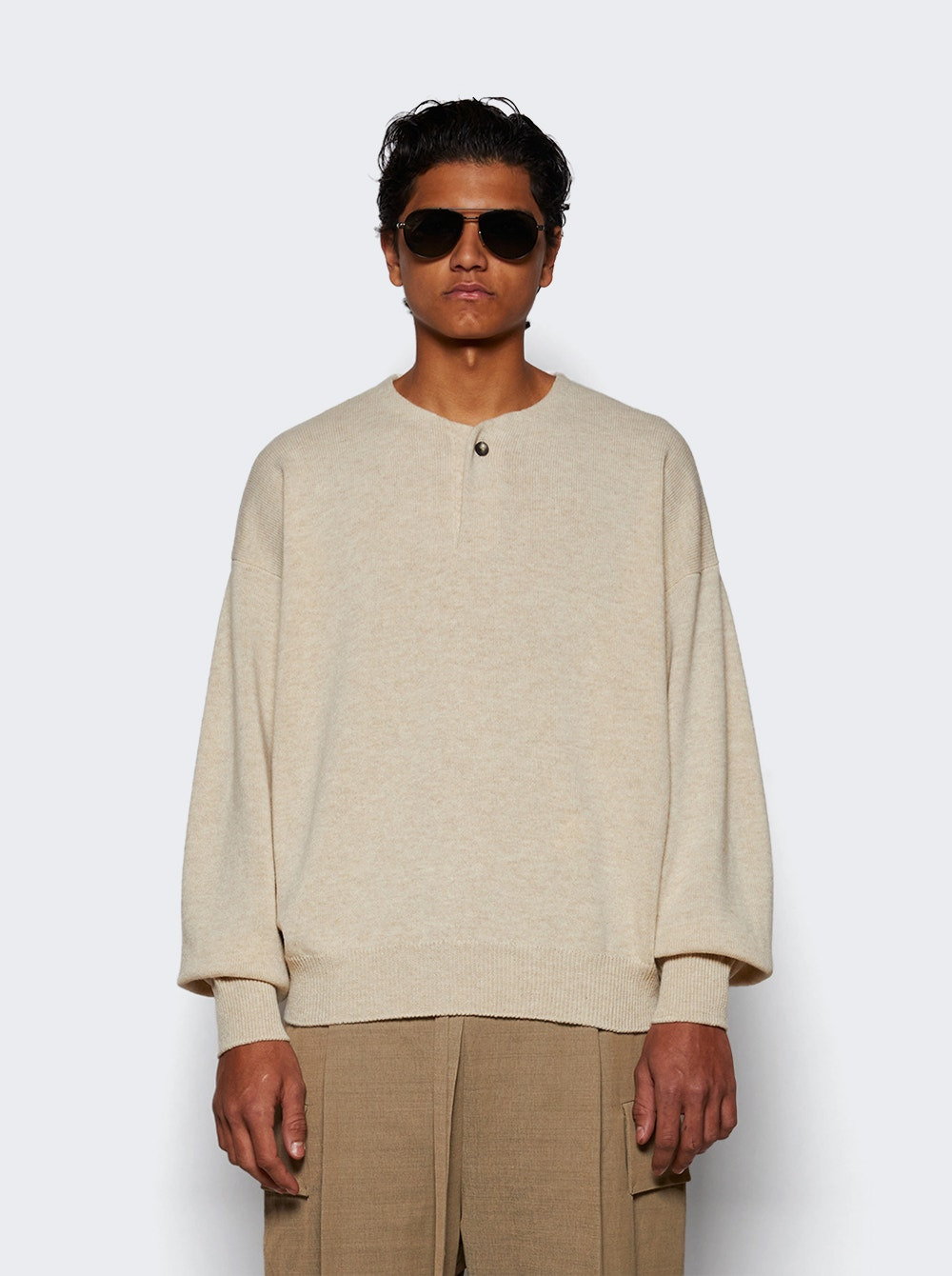 Fine Knit Henley Heather - 2
