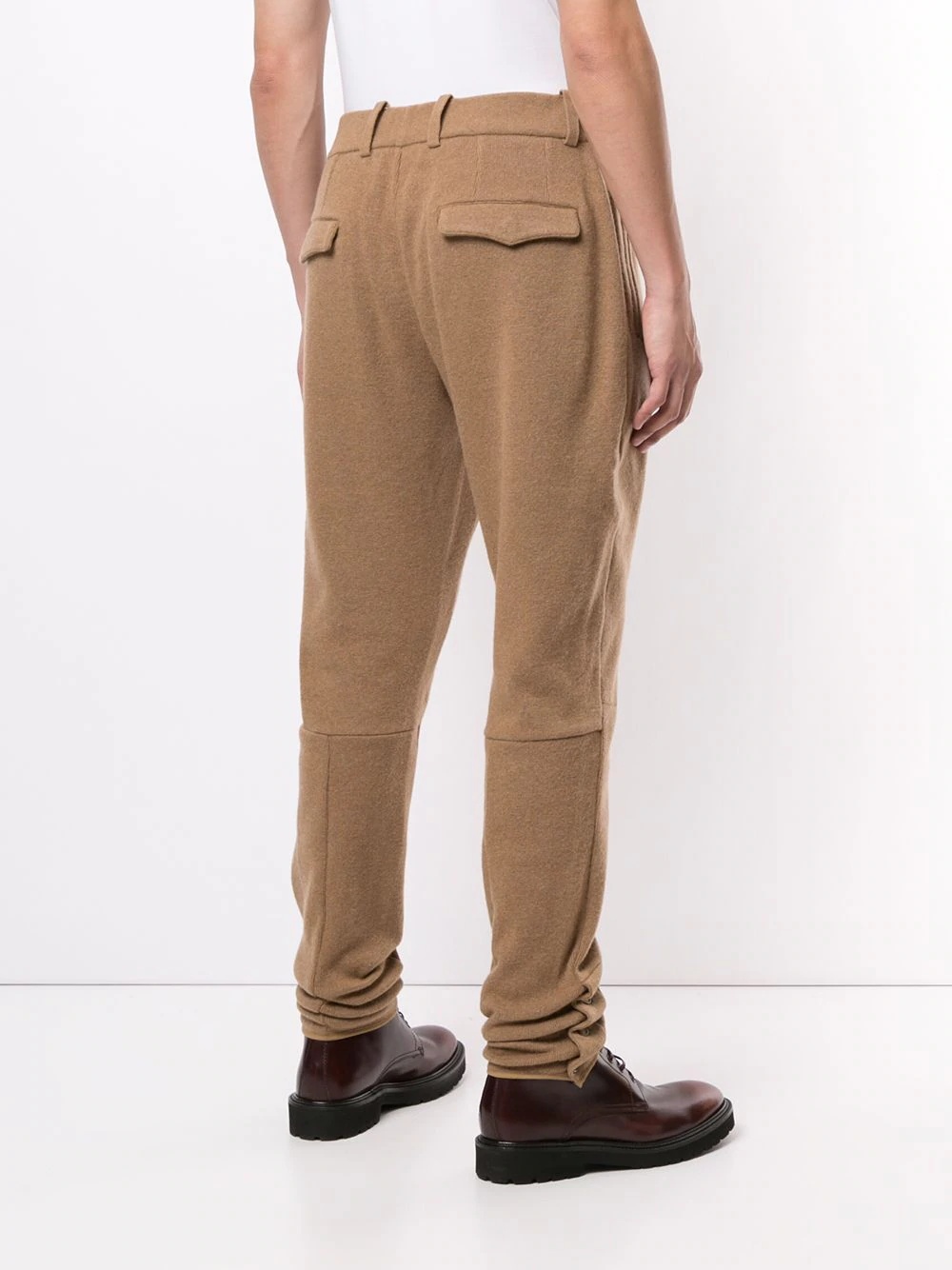 pleat-detailing wool trousers - 4