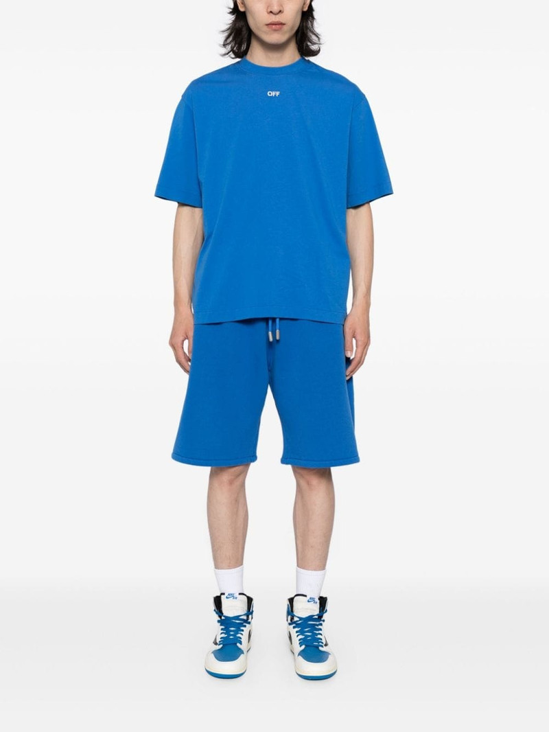 Off-White Off Stamp cotton track shorts outlook