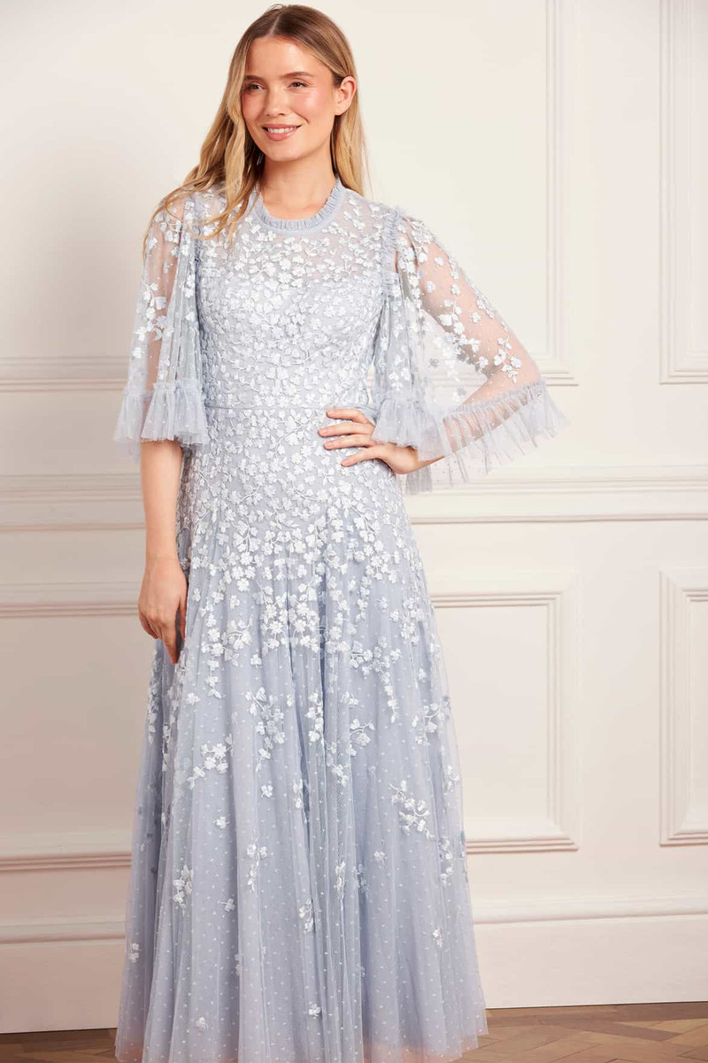 Needle & Thread Scatter Blossom Round Neck Ankle Gown outlook