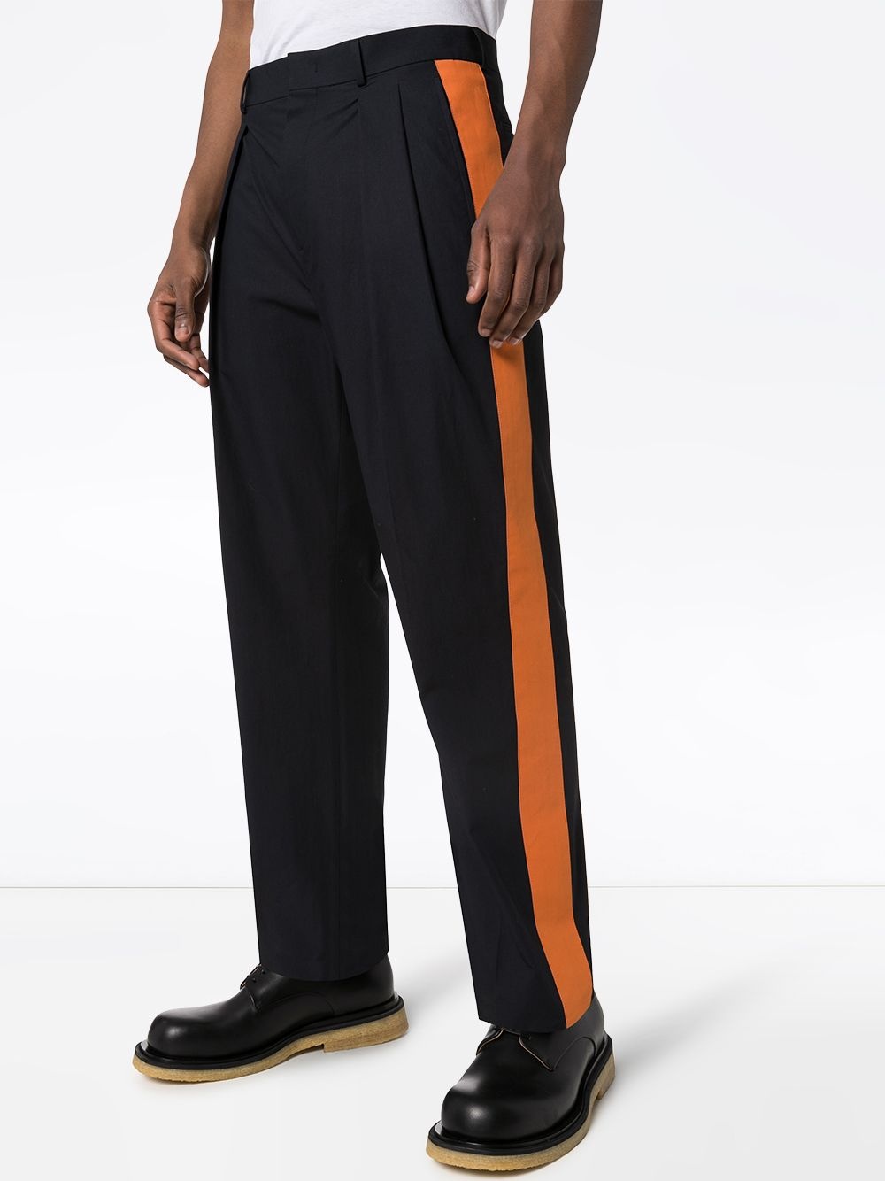 contrast stripe tailored trousers - 3