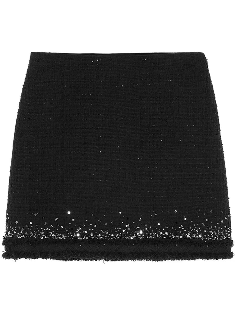sequinned high-waist skirt - 1