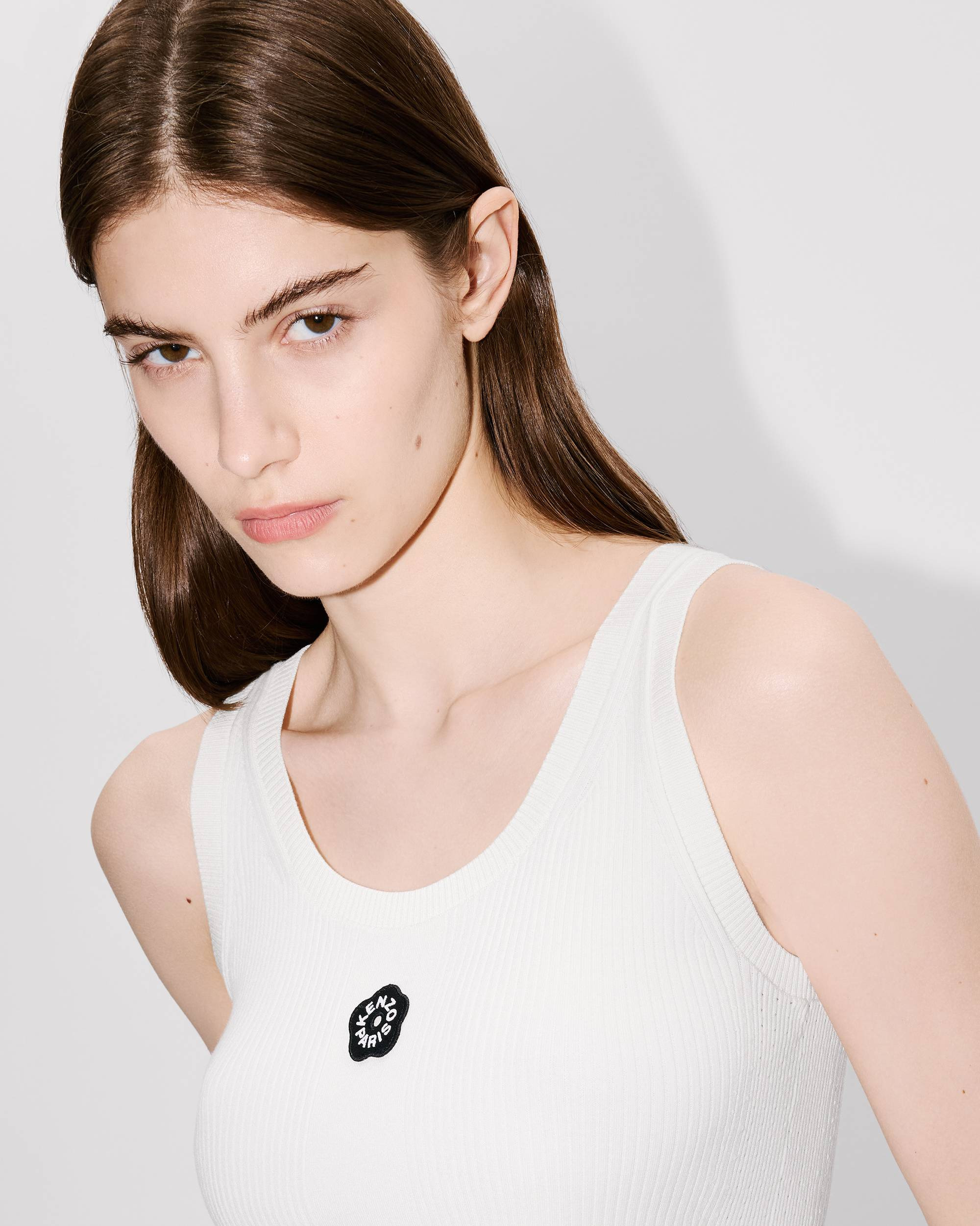 'Boke Flower 2.0' embroidered rib tank top - 6