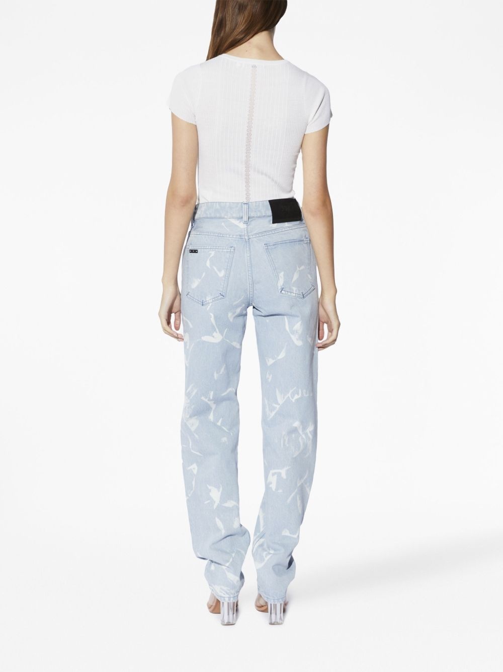 crew-neck knitted silk top - 3