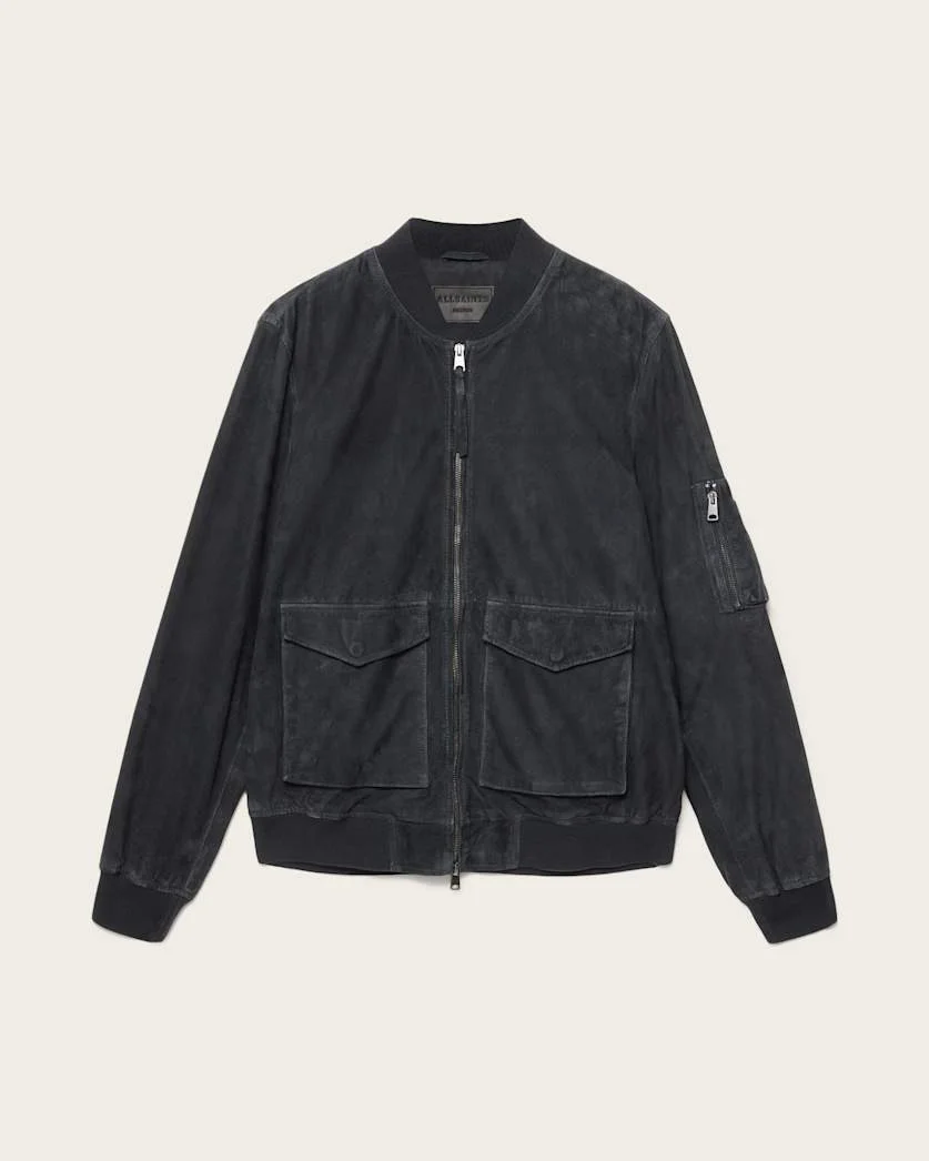 ROKKO RELAXED SUEDE BOMBER JACKET - 1