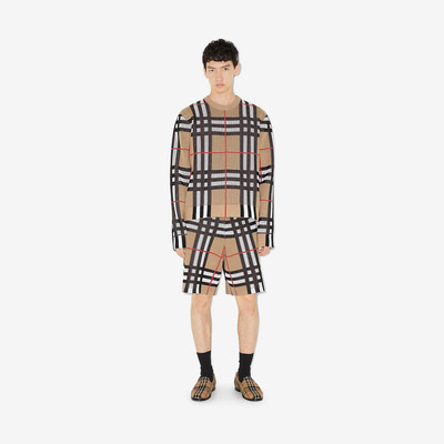 Burberry Check Technical Cotton Sweater outlook