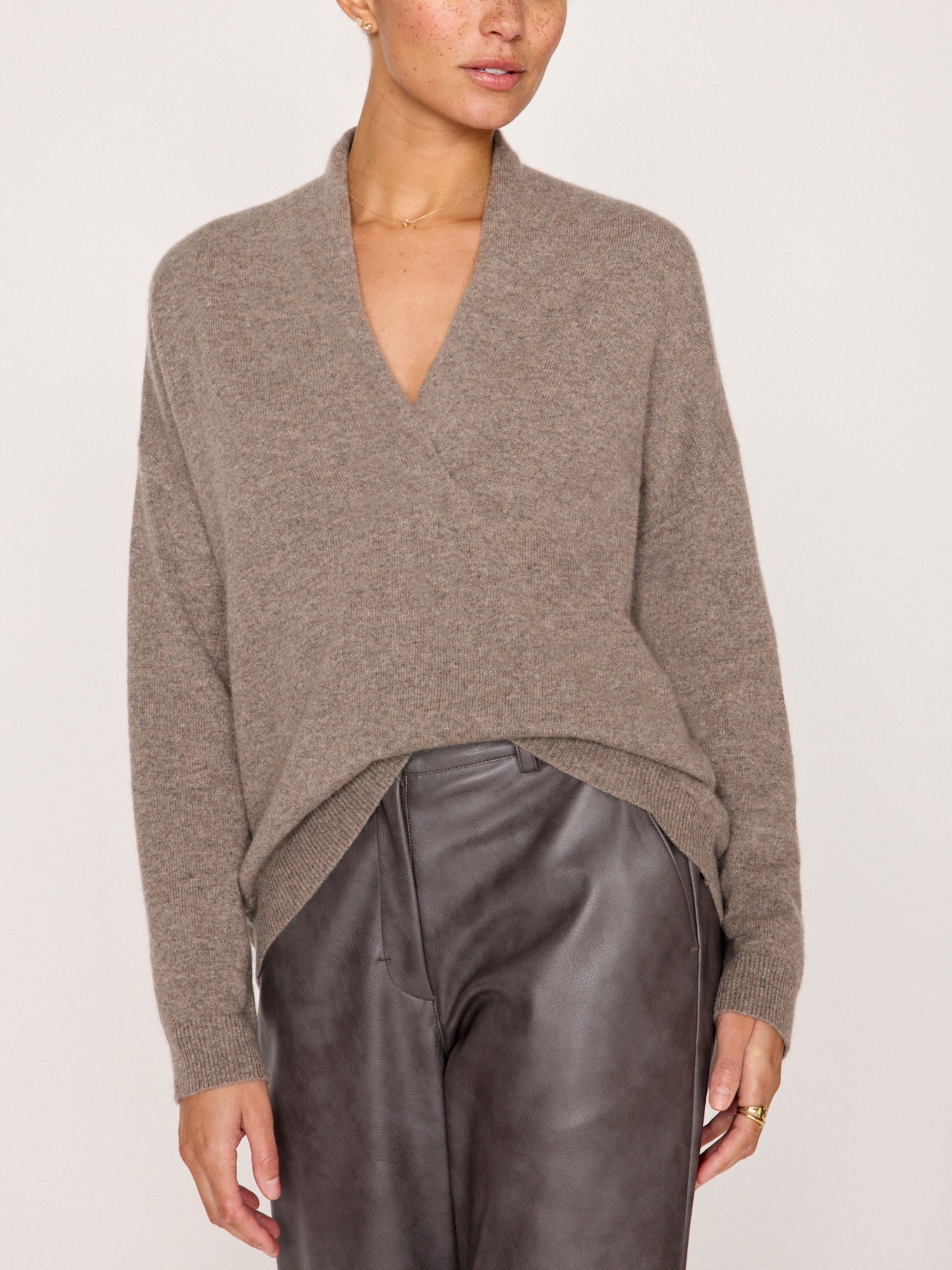 The Siena Wrap Neck Pullover - 5