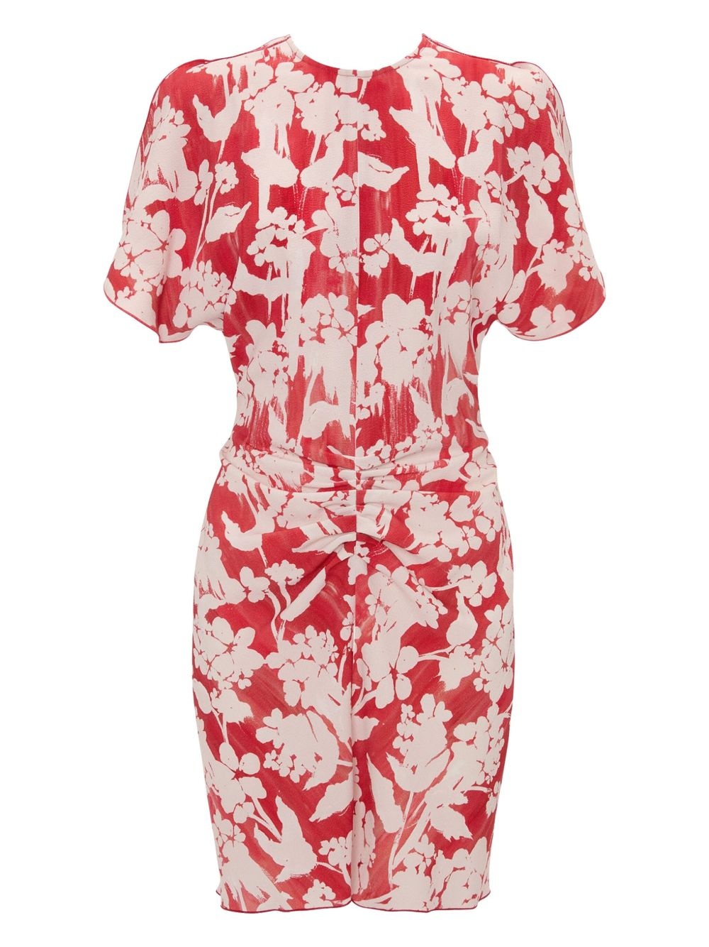 floral-print gathered mini dress - 5