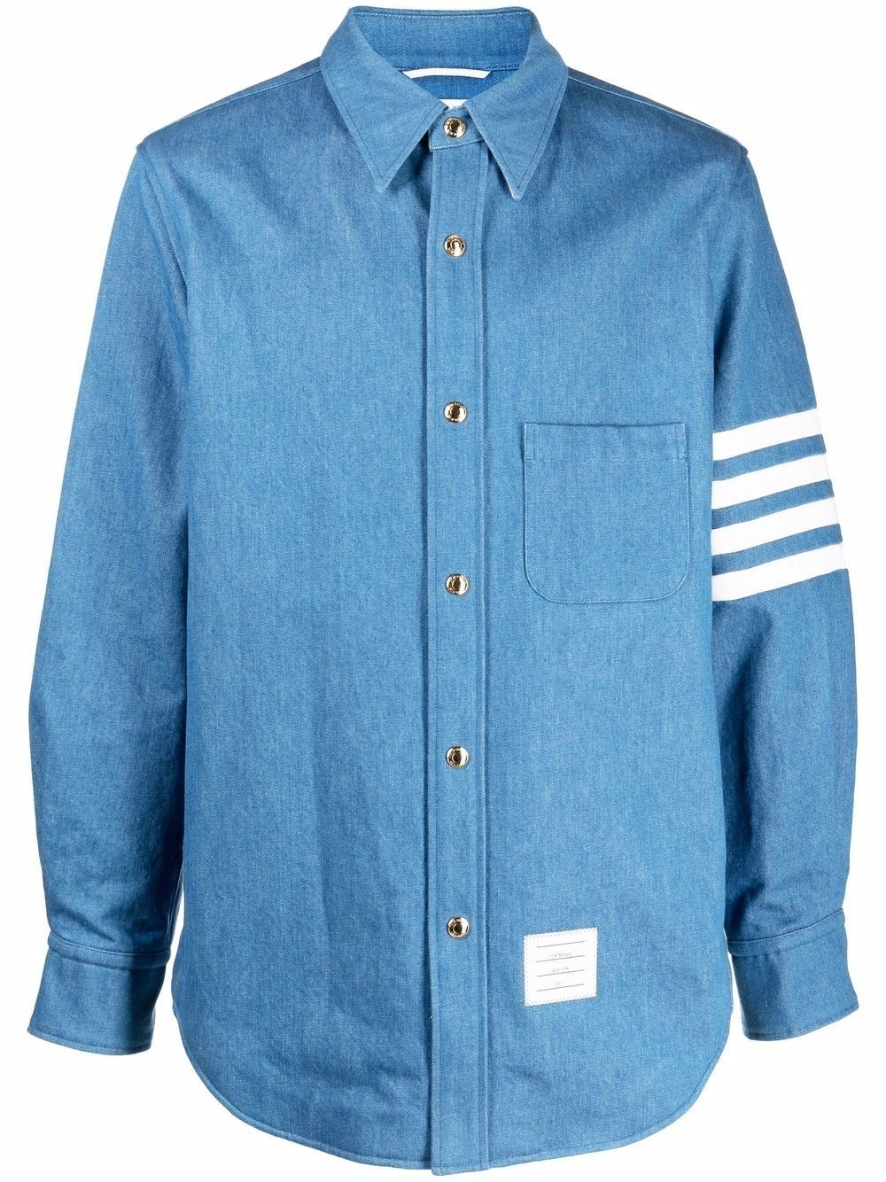 4-Bar long-sleeve denim shirt - 1