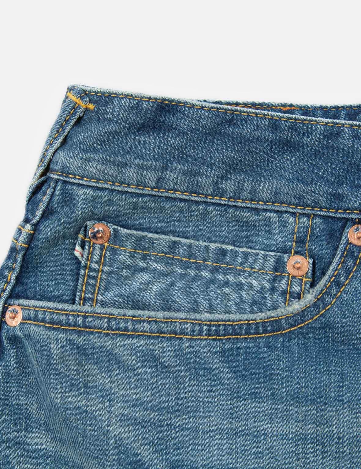 CARGO POCKET DENIM SHORTS - 8