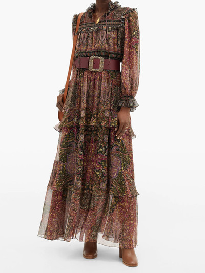 Etro Paisley-print silk-georgette longline dress outlook