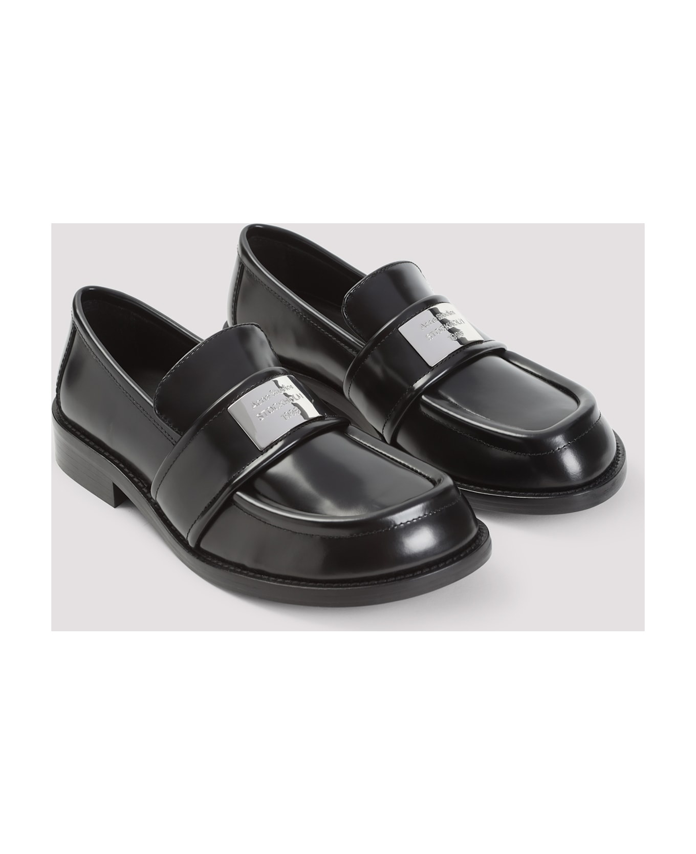 Black Leather Loafers - 5