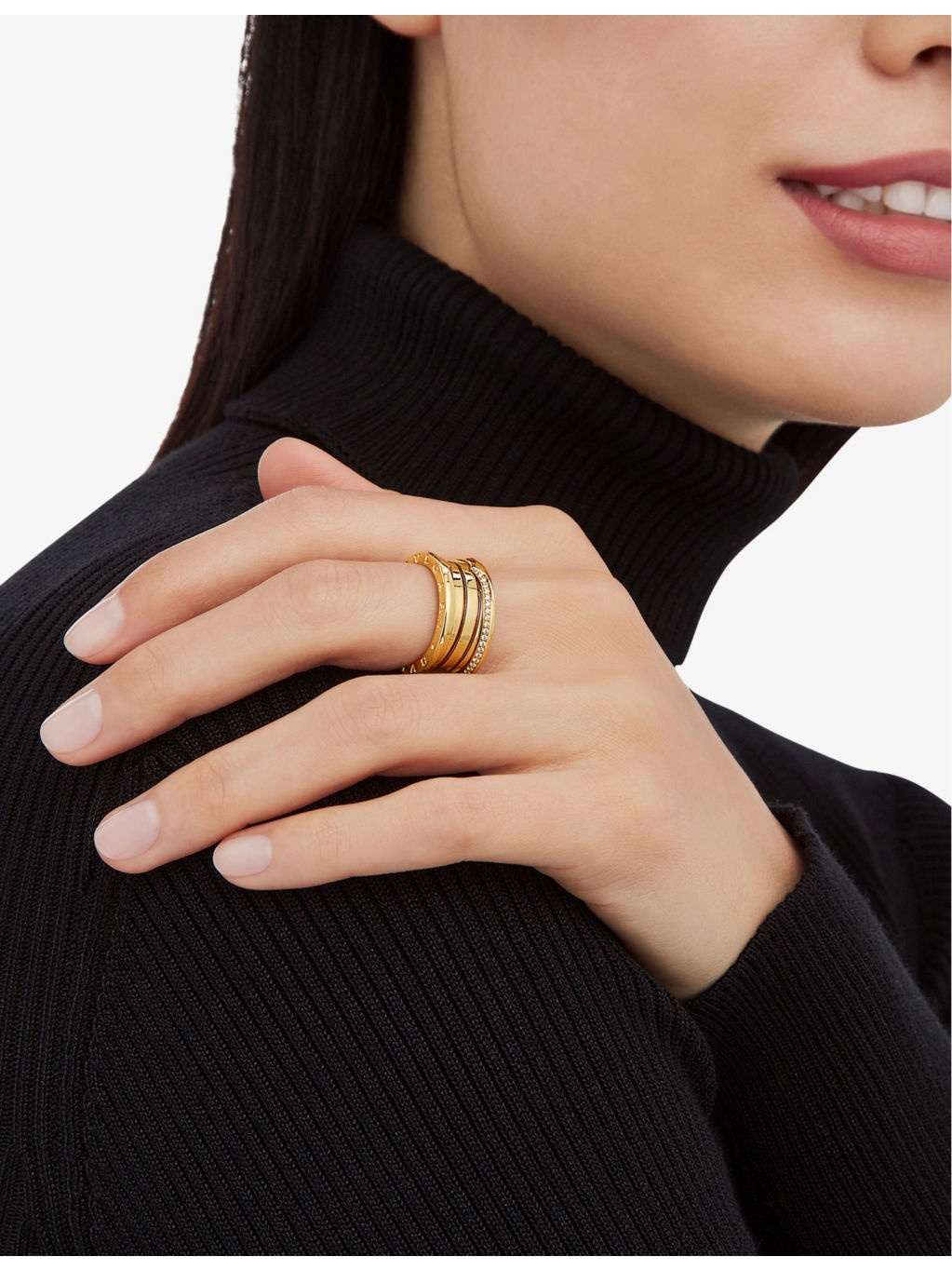 B.zero1 18ct yellow-gold and 0.22ct brilliant-cut diamond ring - 6